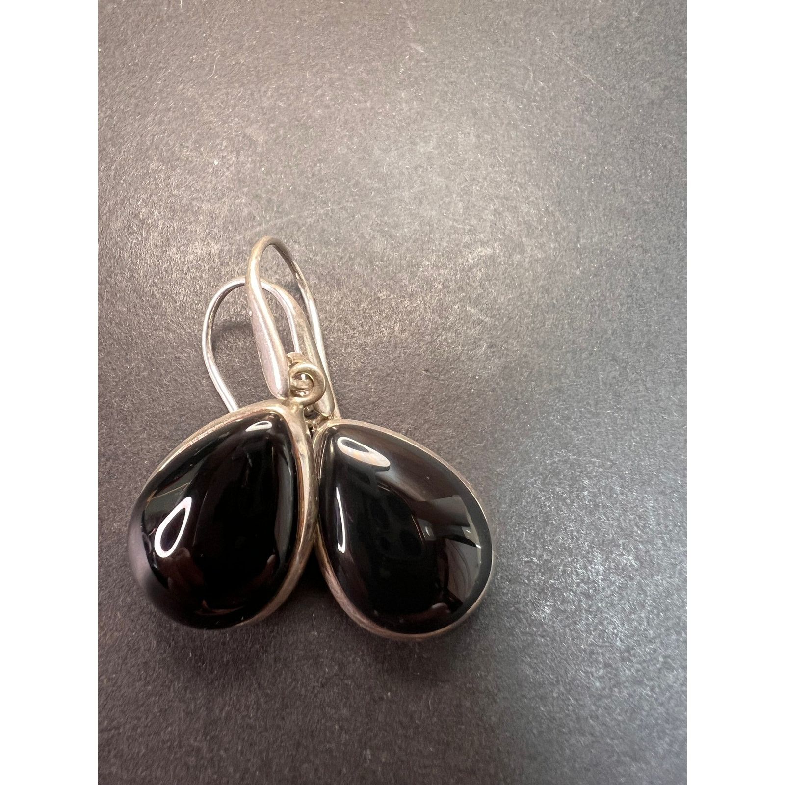 Other NEW Black onyx sterling silver teardrop earrings 7.49 grams Size ONE SIZE - 9 Thumbnail