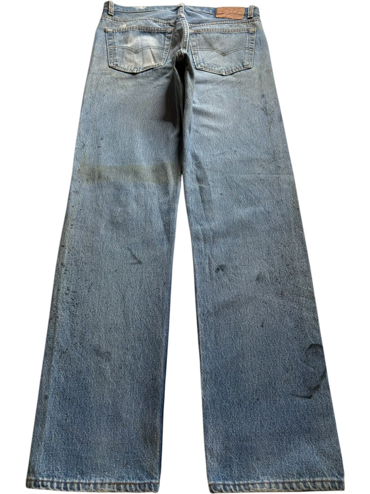 Levi's Vintage 90s Levis 501 Mud Wash Splattered Patched Jeans Size US 31 - 2 Thumbnail