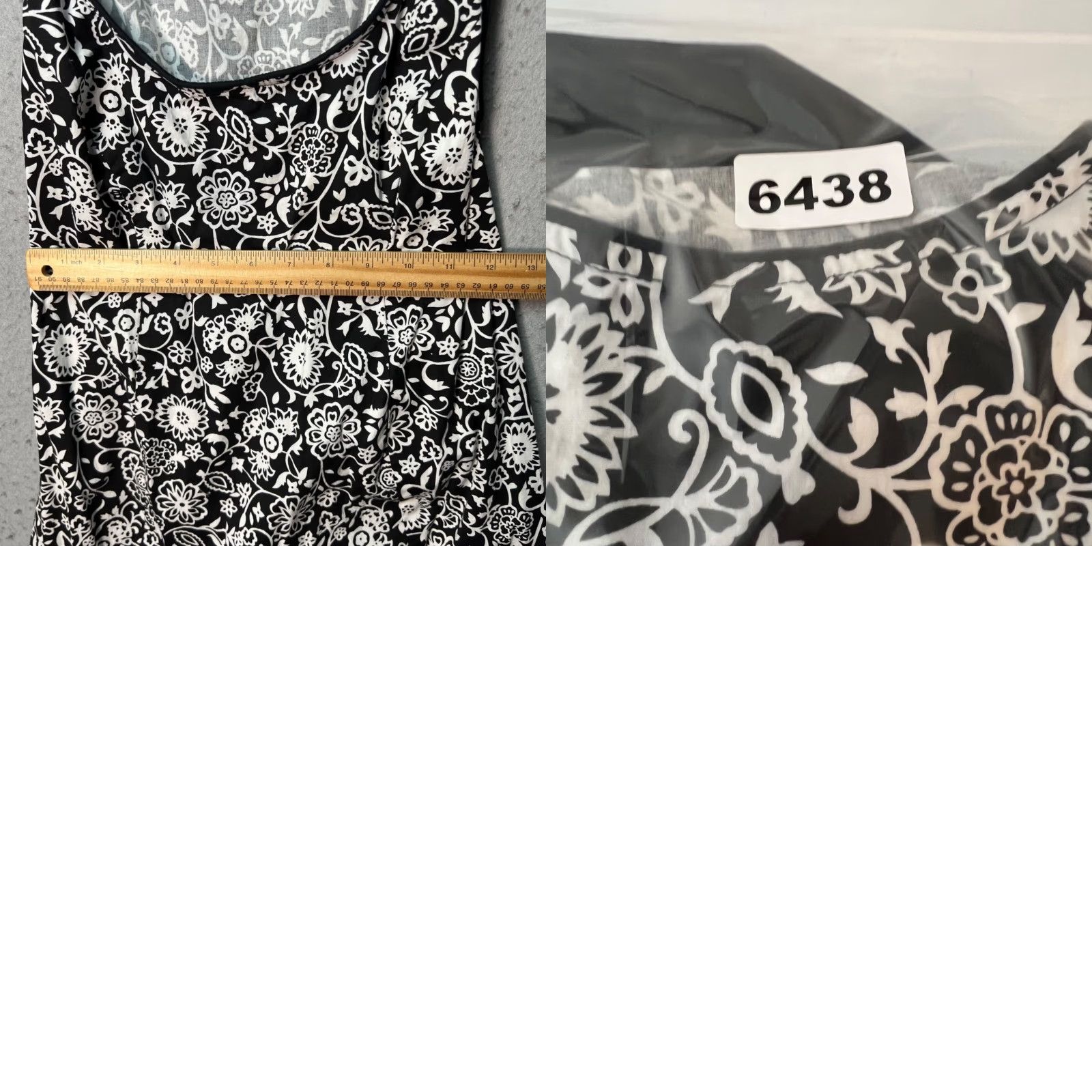 Vintage Motherhood Maternity Womens Size S Black White Floral Sleeveless Dress Size S / US 4 / IT 40 - 8 Thumbnail