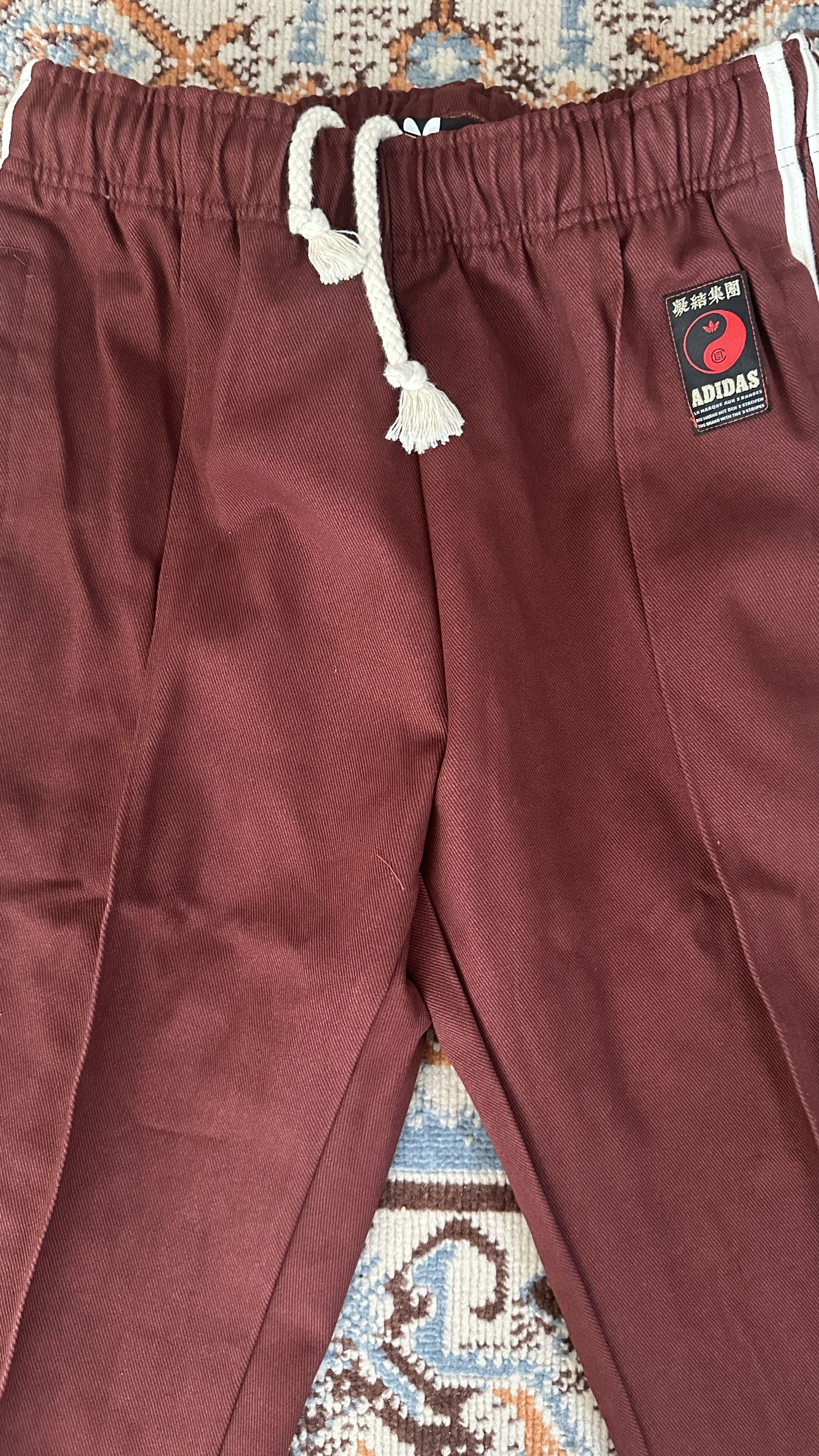 Adidas × CLOT adidas x CLOT Edison Chen Track Pant Fox Brown S Size US 29 - 2 Thumbnail