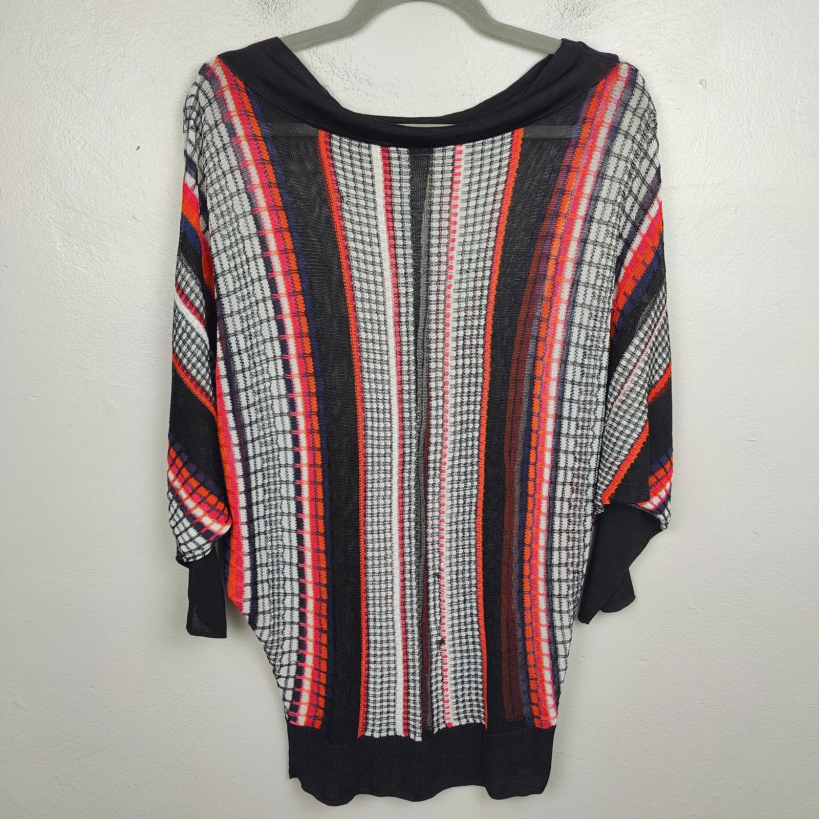 Trina Turk Trina Turk Sheer Striped Sweater Womens Large Approx Pink Size L / US 10 / IT 46 - 6 Thumbnail