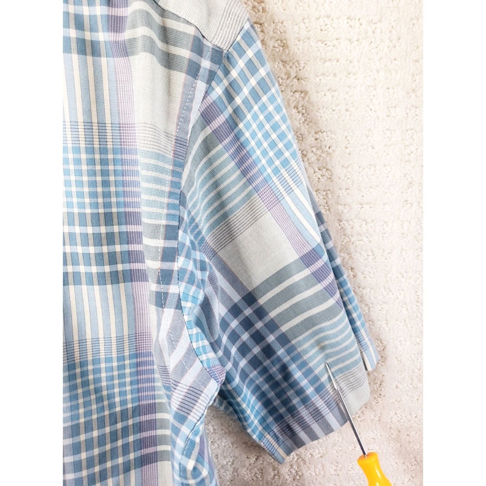 Pendleton Pendleton Men's Shirt L Short Sleeve Plaid Button Down Multicolor Casual Cotton Regular Fit Size US 33 - 6 Thumbnail