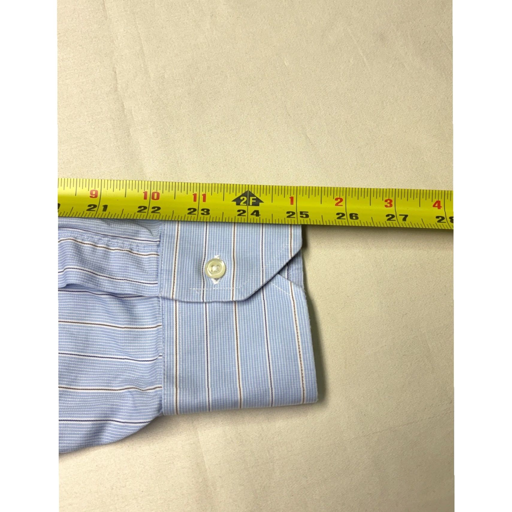 Brooks Brothers Brooks Brothers Dress Shirt Mens Blue Pin Stripe 17 1/2 36 All Cotton Made USA Size 46R - 8 Thumbnail