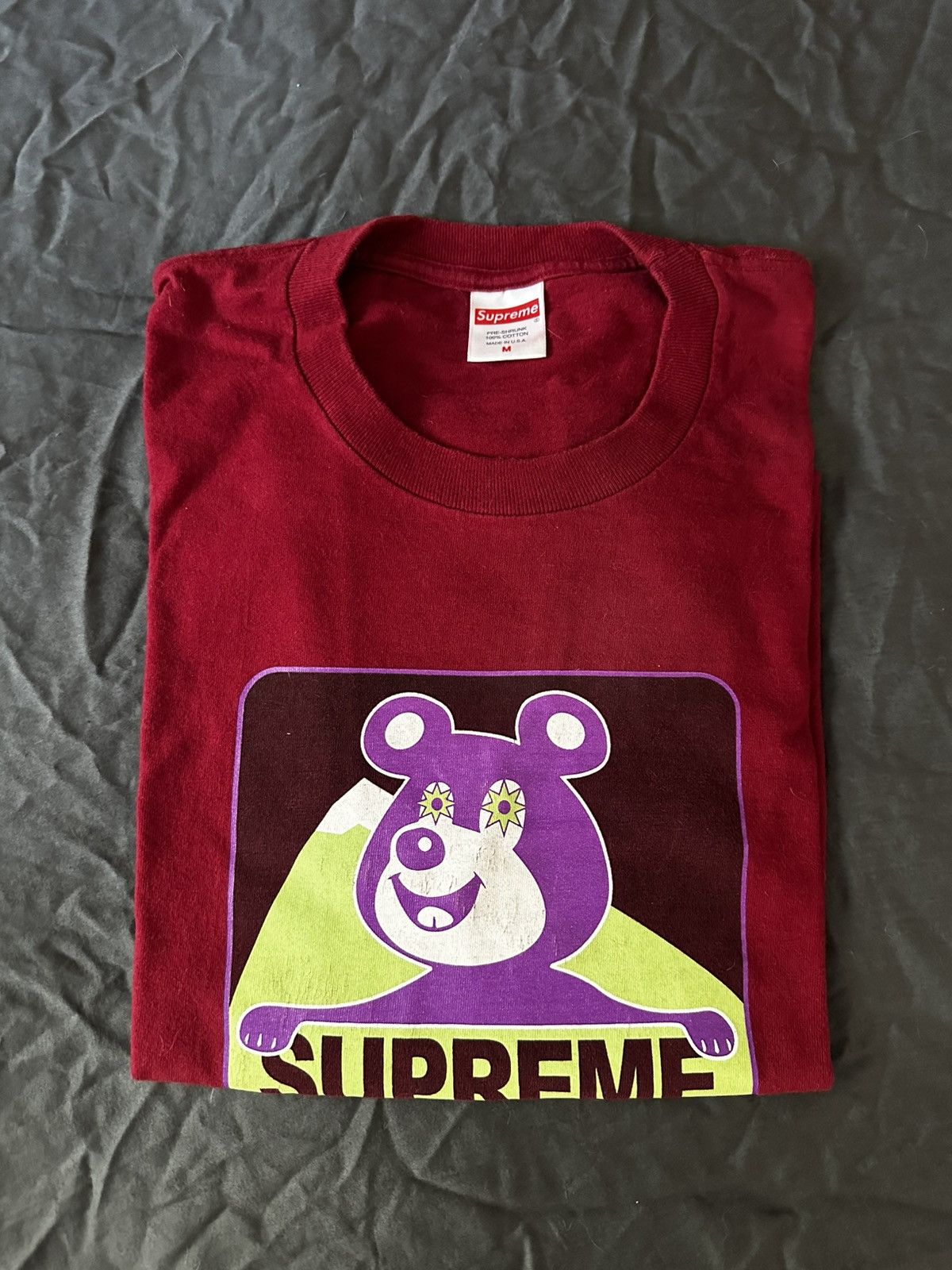 Supreme Supreme Bear Tee Cardinal Size US M / EU 48-50 / 2 - 1 Thumbnail