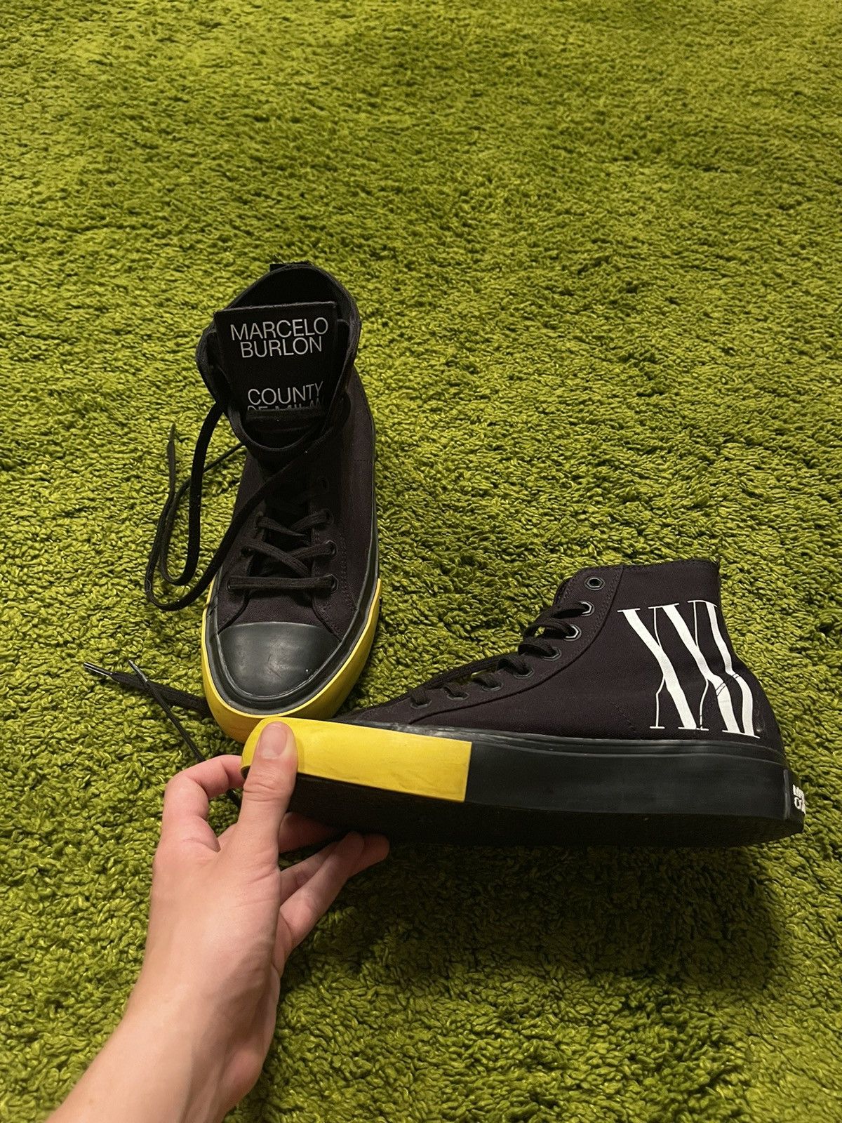 Marcelo Burlon Marcelo Burlon avant garde high top sneakers Size US 8 / EU 41 - 9 Thumbnail
