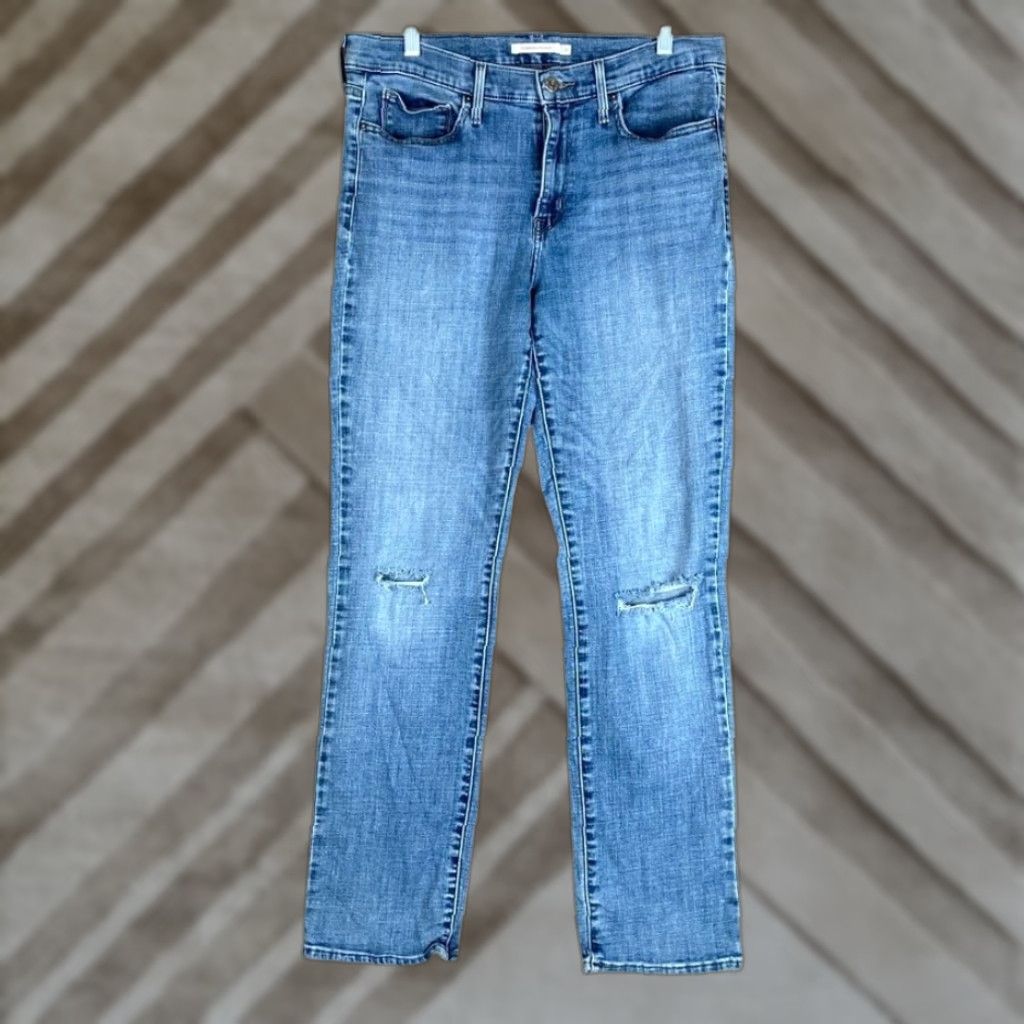 Levi's Signature Levi Strauss Womens Jeans Blue Denim Mid Rise Slim Straight Stretch 31 Size 24" / US 00 / IT 34 - 1 Thumbnail