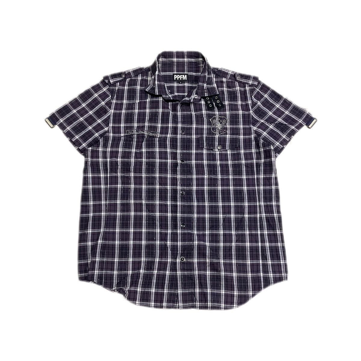 Hysteric Glamour × Japanese Brand × PPFM 🔥Sick Y2K PPFM Flannel Shirt Size US L / EU 52-54 / 3 - 2 Thumbnail