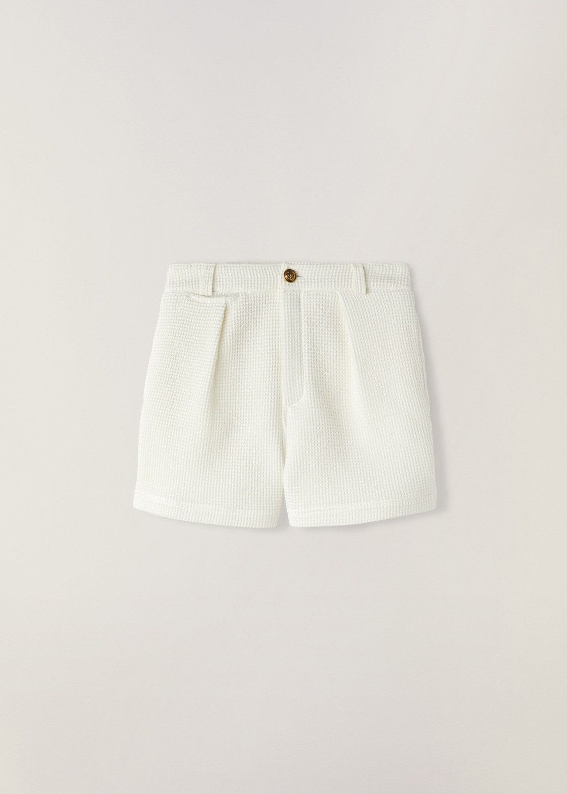 o1srvl11e0924 Gotan Bermuda Cotton Shorts in White