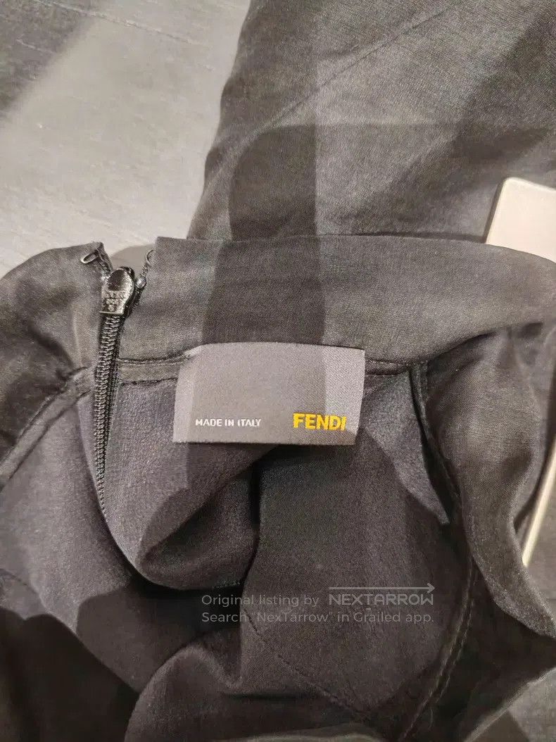 Fendi Fendi Silk wide-leg pants skirt, 100% silk fabric, black f Size 26" / US 2 / IT 38 - 3 Thumbnail