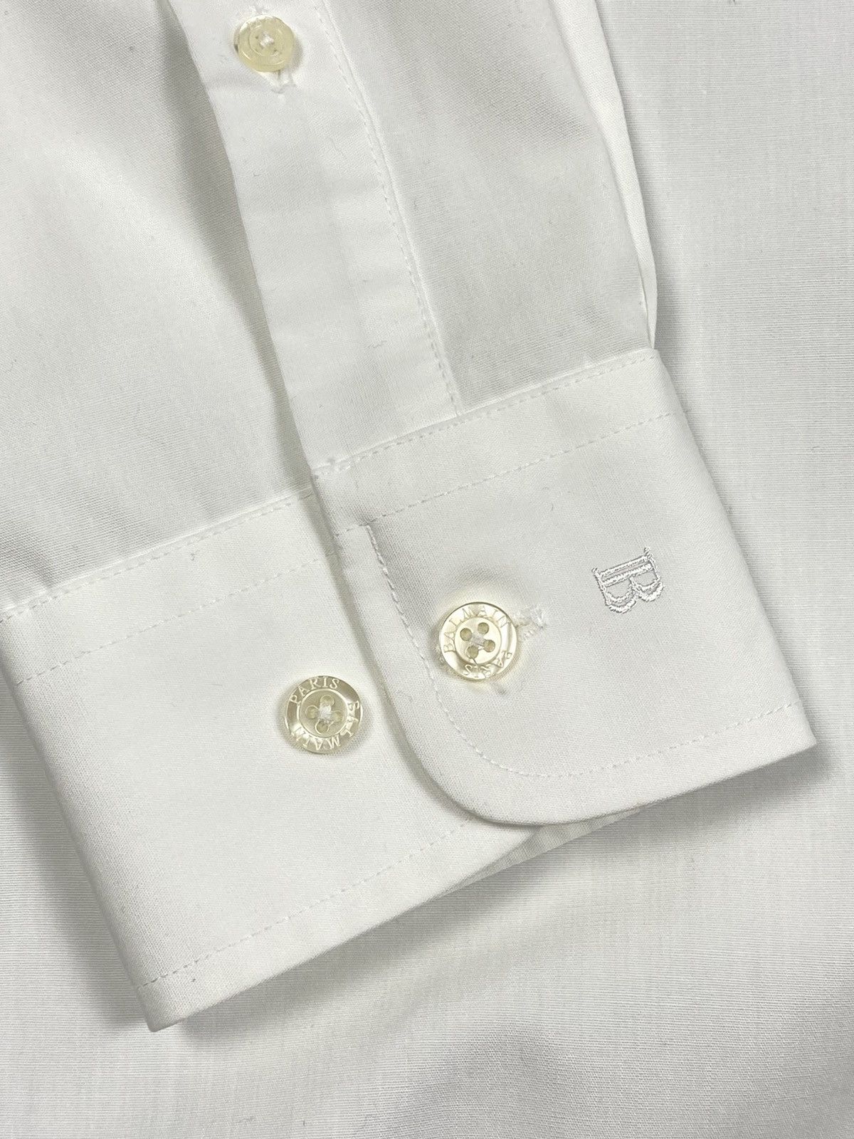 Balmain Balmain Paris White Button Up Long Sleeve Luxury Shirt Size US L / EU 52-54 / 3 - 6 Thumbnail