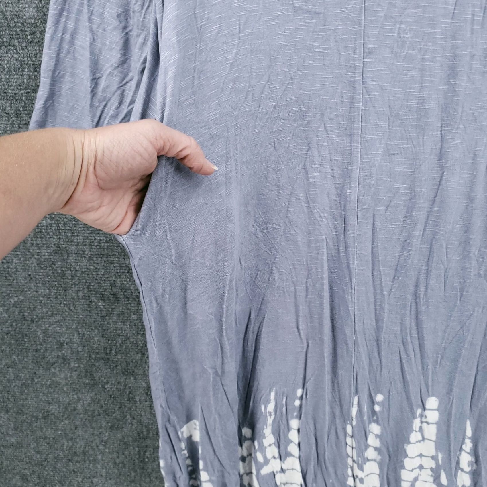 Vintage New Directions Dress Womens L Large Gray Tunic Studio Solid Scoop Neck Rayon Size L / US 10 / IT 46 - 5 Thumbnail