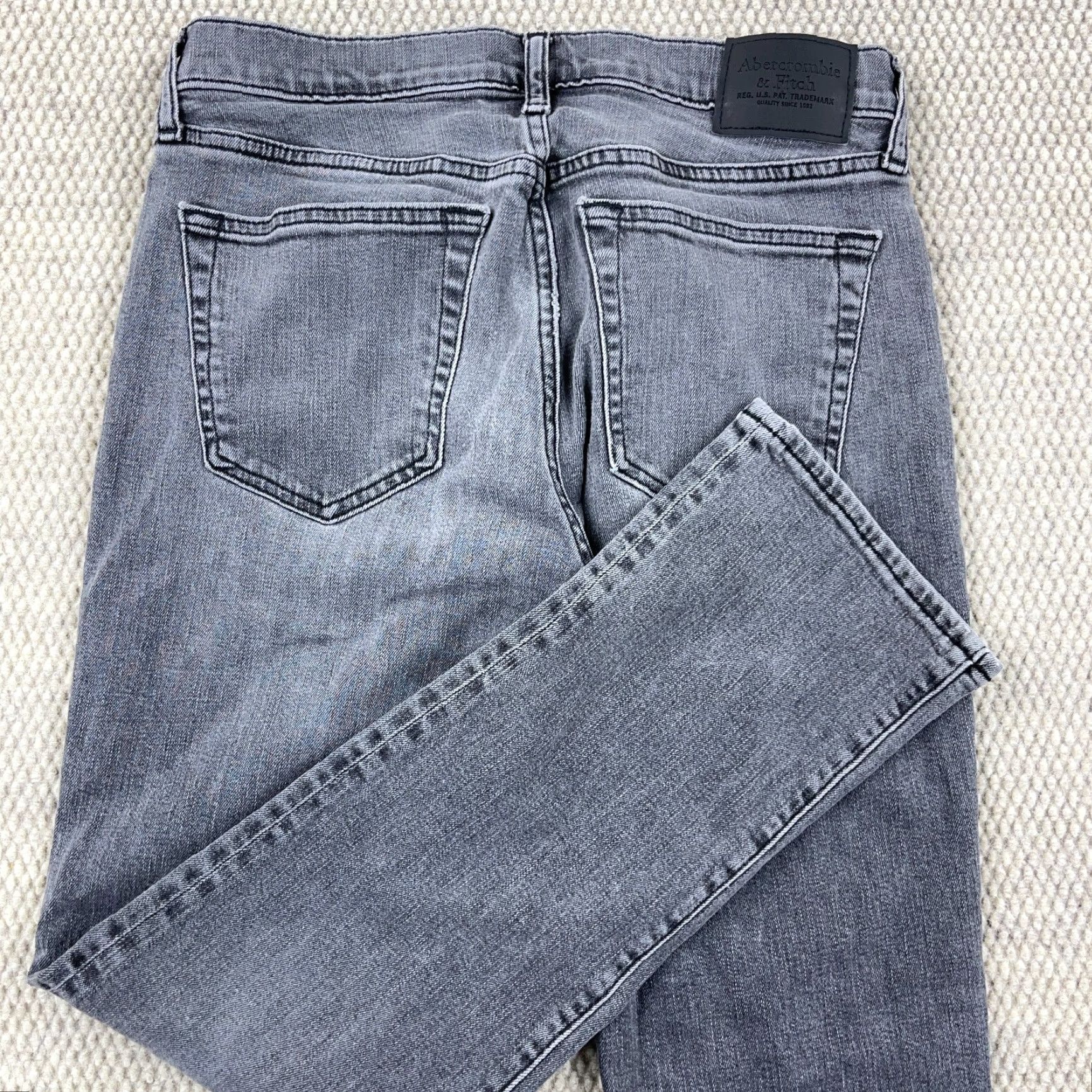 Abercrombie & Fitch Abercrombie & Fitch Black Stretch Denim Jeans Men 29x30 Straight Leg Comfort Classic 90s Size US 29 - 3 Thumbnail