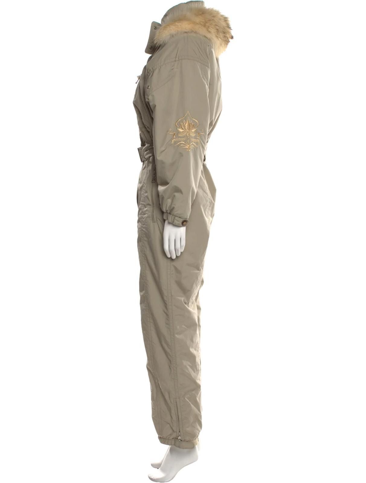 Bogner Bogner Khaki Turtleneck Jumpsuit Size: XL | US 12 Size 40" / US 18 - 2 Thumbnail