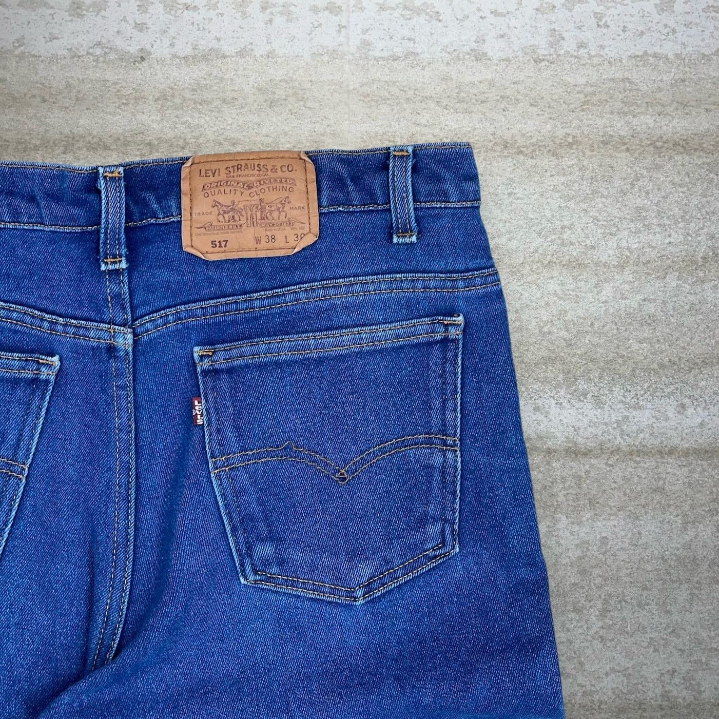 Levi's Vintage 90s Levis 517 Jeans 38x30 Bootcut Flared Dark Wash Size US 38 / EU 54 - 3 Thumbnail