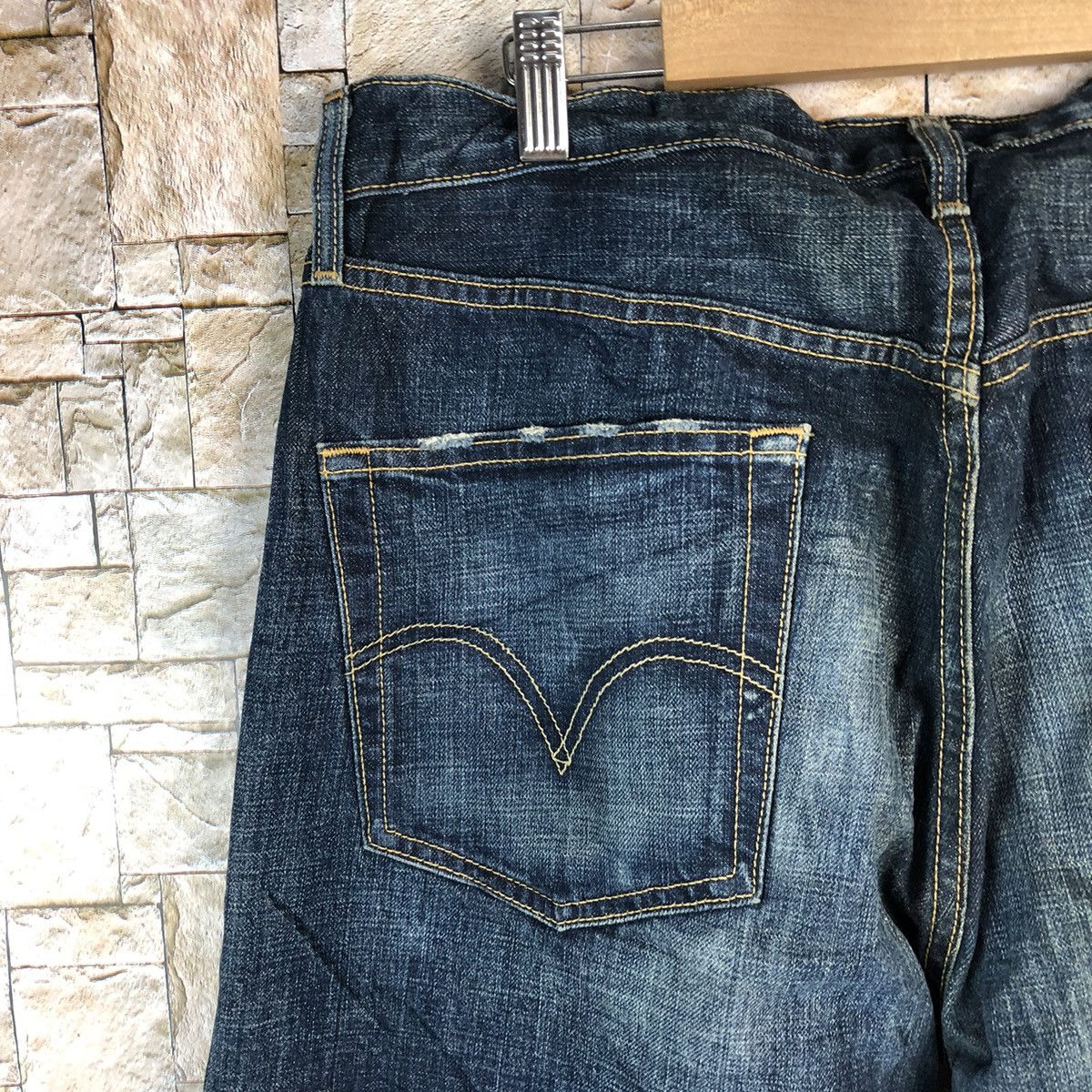 Levi's 501 Levis Blue Disstressed Denim Pants #A953 Size US 34 / EU 50 - 16 Thumbnail