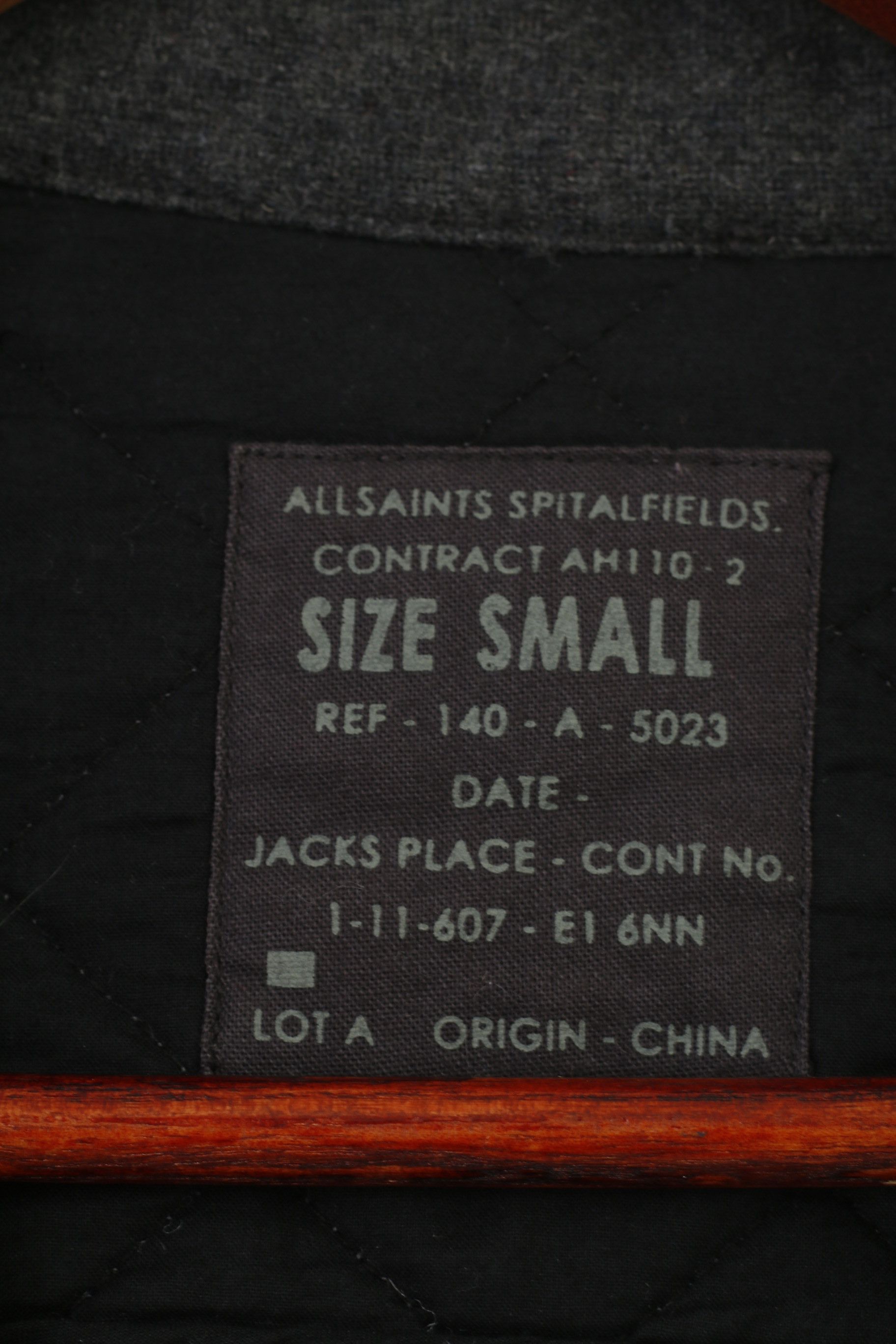 Allsaints Allsaints Men S Jacket Charcoal Snap Bottoms Padded 0347 Size US S / EU 44-46 / 1 - 5 Thumbnail