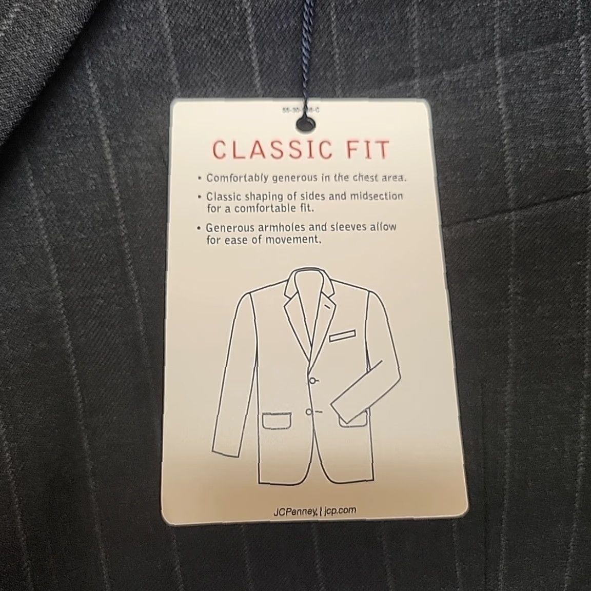 Stafford Stafford Blazer Men 40R Gray Pinstripe Worsted Wool Classic Fit Suit Jacket NEW Size 40R - 4 Thumbnail
