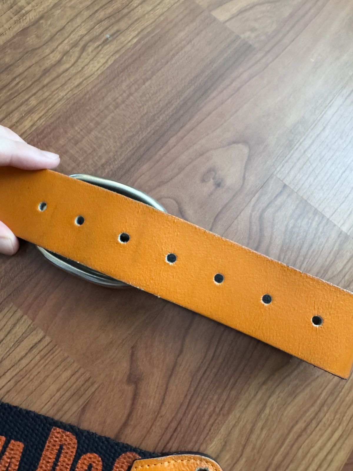 Dolce & Gabbana Vintage Dolce & Gabbana (D&G) Canvas & Leather Logo Belt Size 42 - 7 Thumbnail