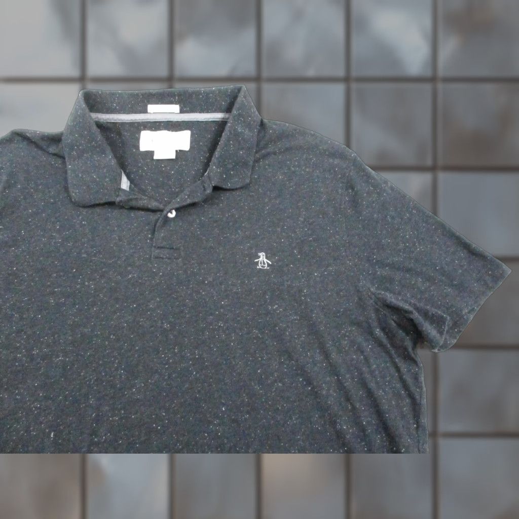 Original Penguin Original Penguin Shirt Mens XXL Polo Black Heritage Slim Fit Speckled Casual Size US XXL / EU 58 / 5 - 1 Thumbnail