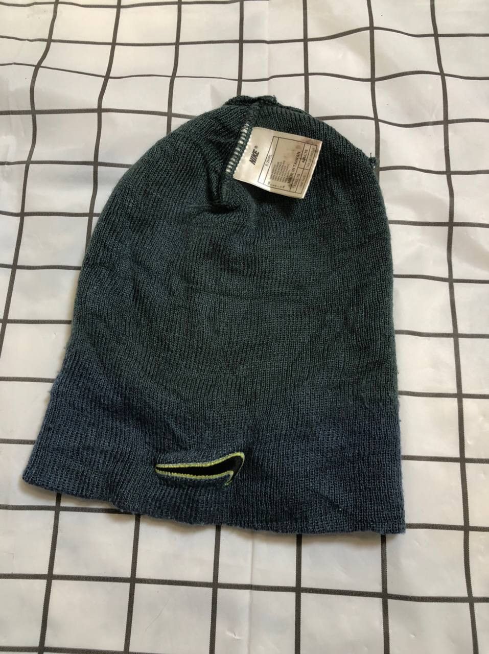 Nike Vintage Y2K Center Swoosh Nike Beanie Winter Hat Cap Dark Size ONE SIZE - 7 Thumbnail