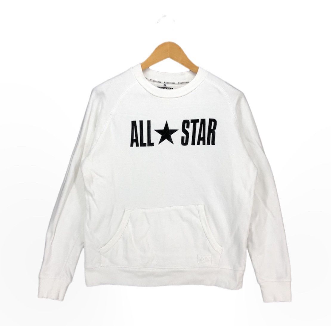 image of Converse All Star Crew Neck Sweatshirt 1427-51 in White, Men's (Size Medium)