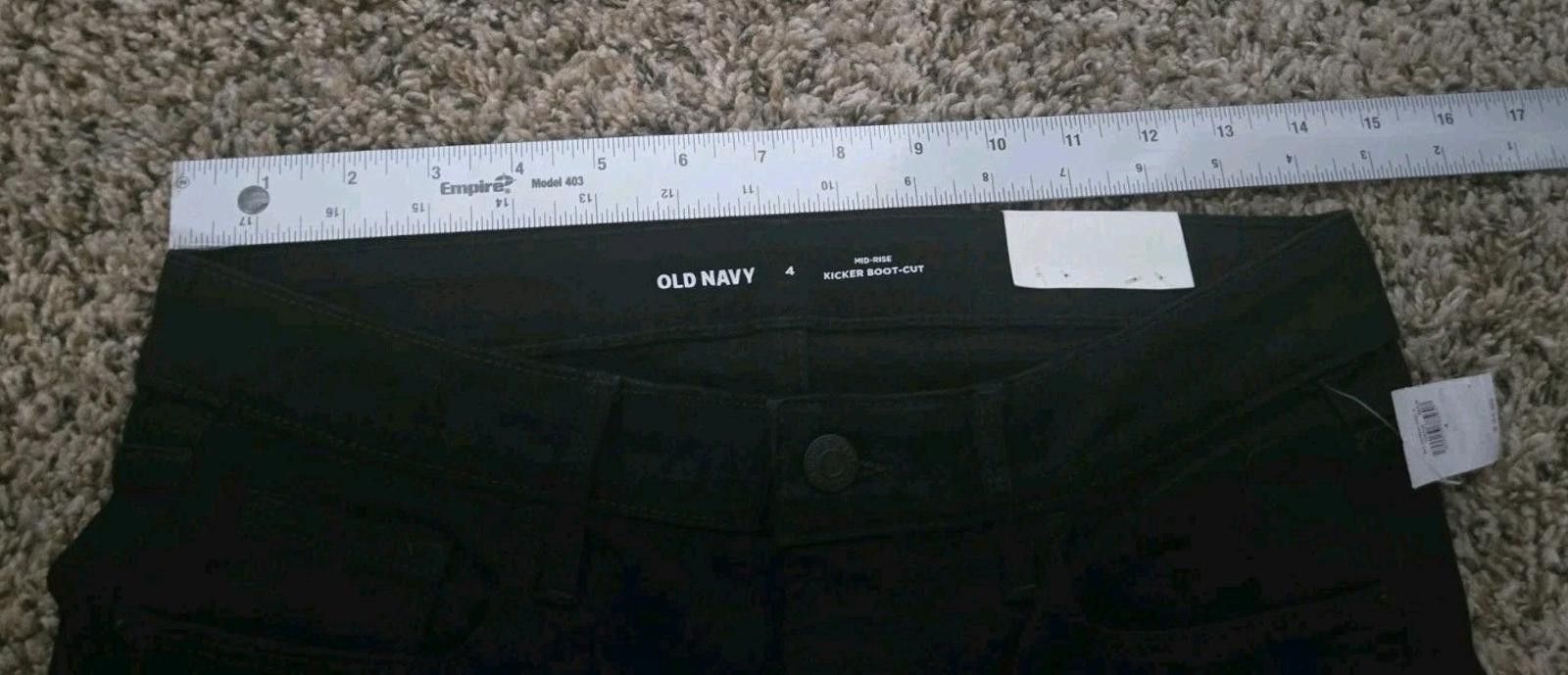 Old Navy Old Navy Jeans Mid Rise Kicker Boot-Cut Black Denim Jeans Size 27" / US 4 / IT 40 - 11 Thumbnail