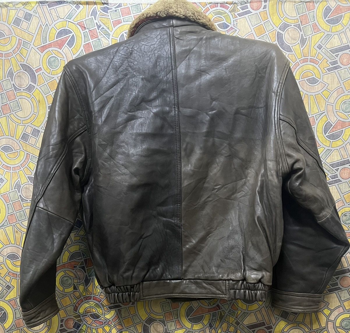 Vintage Very Nice Leather Jacket MILANO. (GJ37) Size US L / EU 52-54 / 3 - 3 Thumbnail