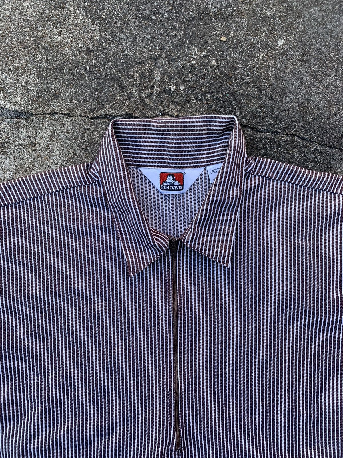 Ben Davis × Vintage Vintage Ben Davis Half Zip Work Shirt (Rework) Size US L / EU 52-54 / 3 - 3 Thumbnail
