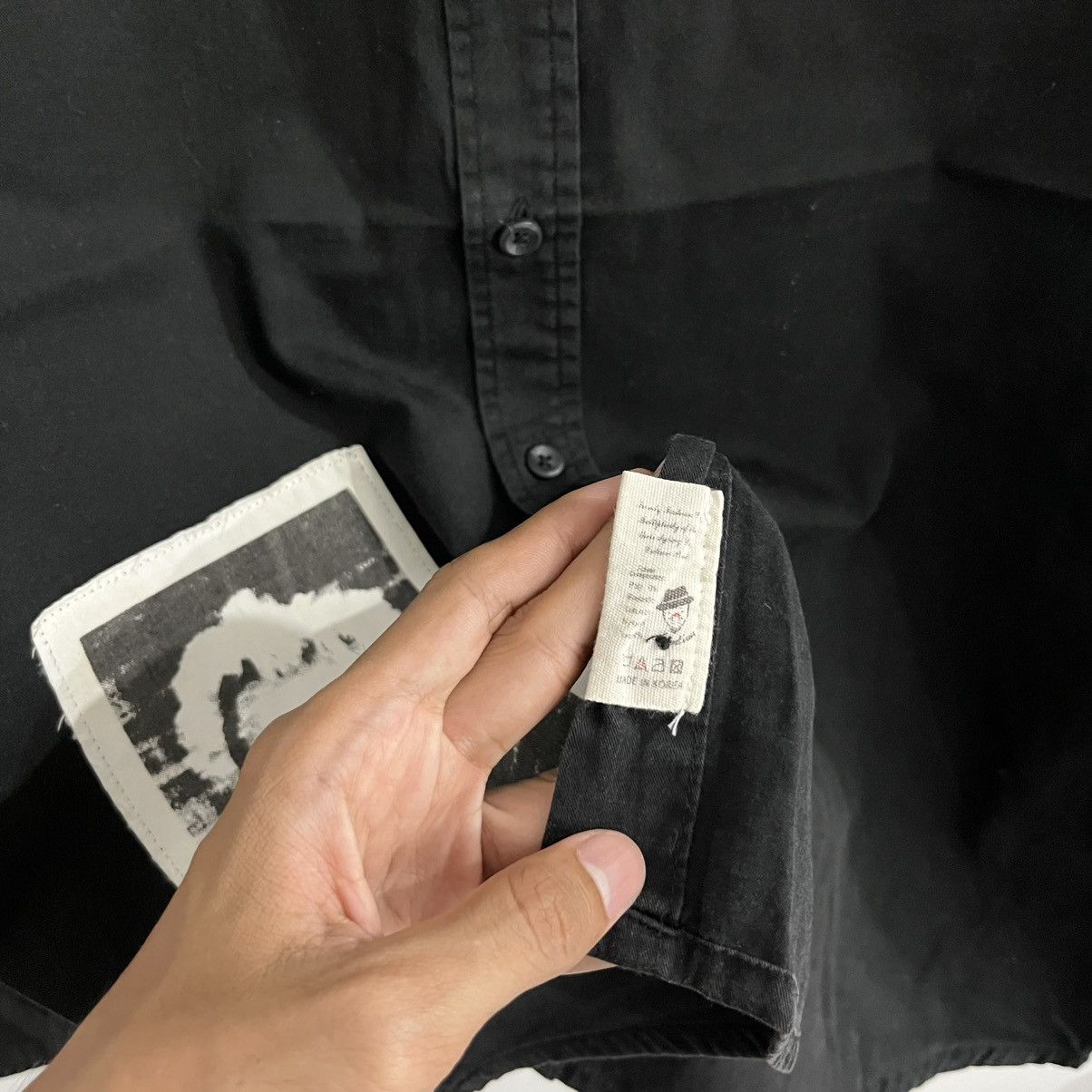 Japanese Brand Attention Emo Gothic Badges Button Up Shirt Size US M / EU 48-50 / 2 - 8 Thumbnail