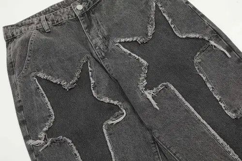 Vintage Lightning Splicing Baggy Jeans Size US 33 - 4 Thumbnail