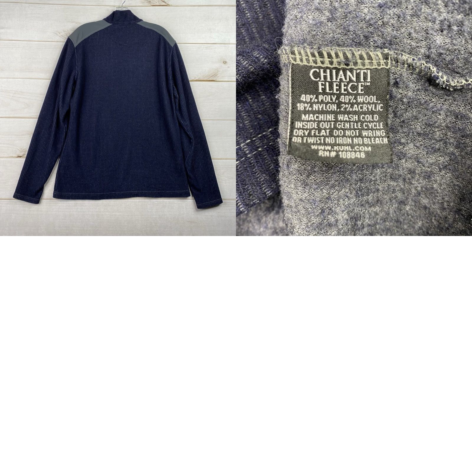 Vintage Kuhl Sweater Mens L Blue Chianti Fleece 1/4 Zip Wool Blend Pullover Hiking Size US L / EU 52-54 / 3 - 8 Thumbnail
