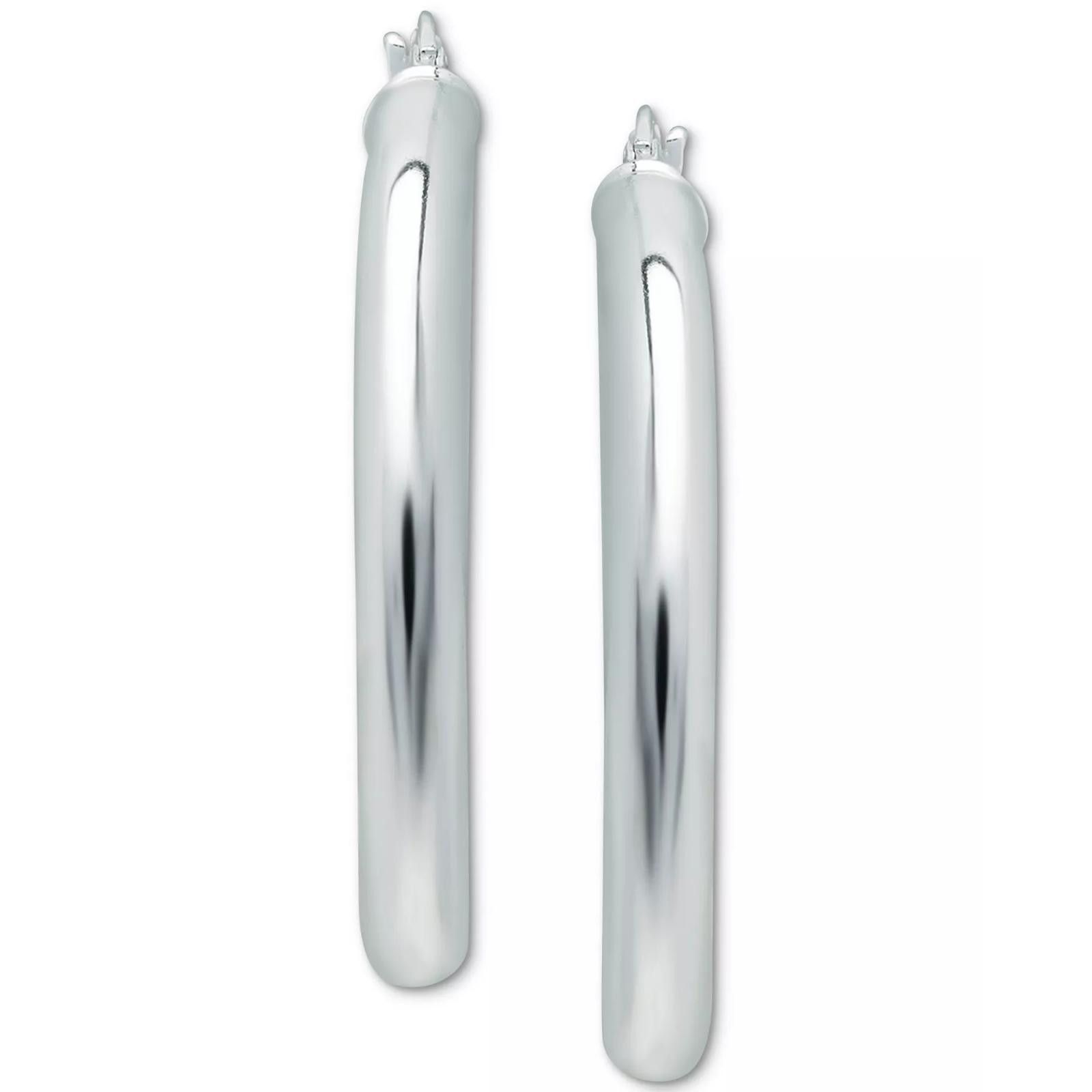 Giani Bernini Giani Bernini Polished Hoop Earrings Sterling Silver Size ONE SIZE - 3 Thumbnail
