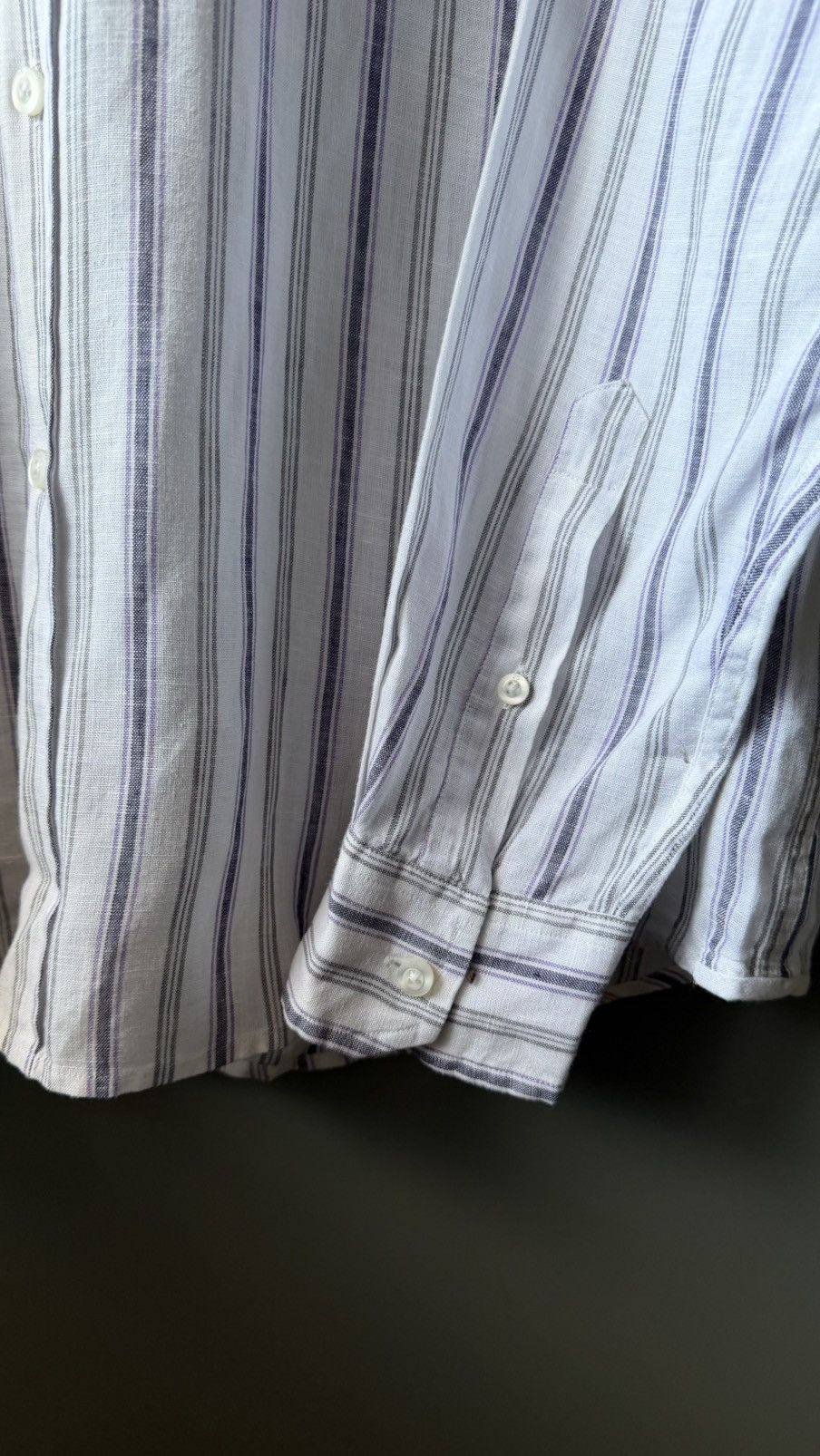 Ermenegildo Zegna Ermenegildo Zegna Sport Striped Linen Shirt Size XL Size US XL / EU 56 / 4 - 4 Thumbnail