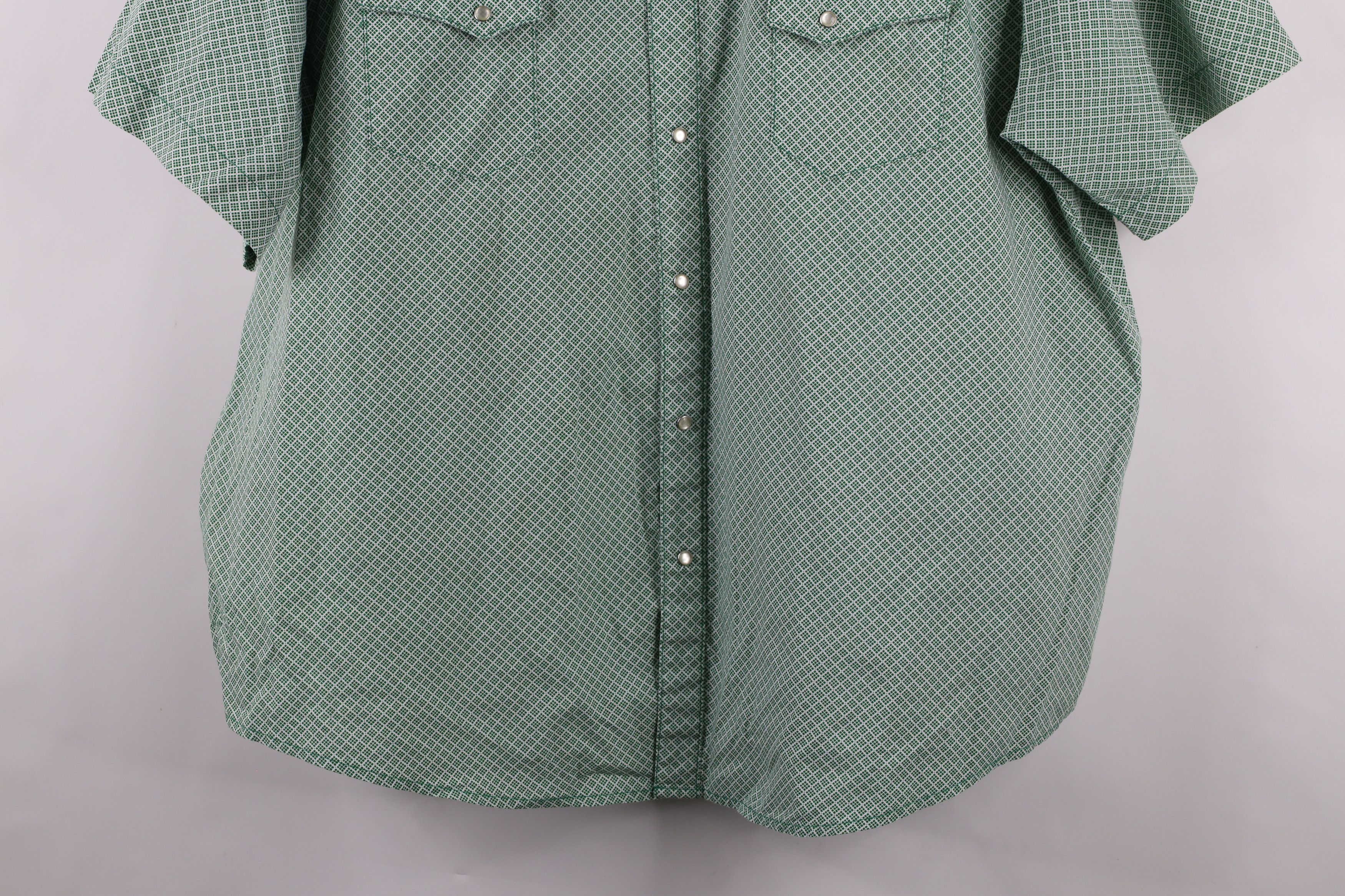 Vintage × Wrangler Vintage Wrangler Geometric Western Snap Button Shirt Green Size US XXL / EU 58 / 5 - 3 Thumbnail