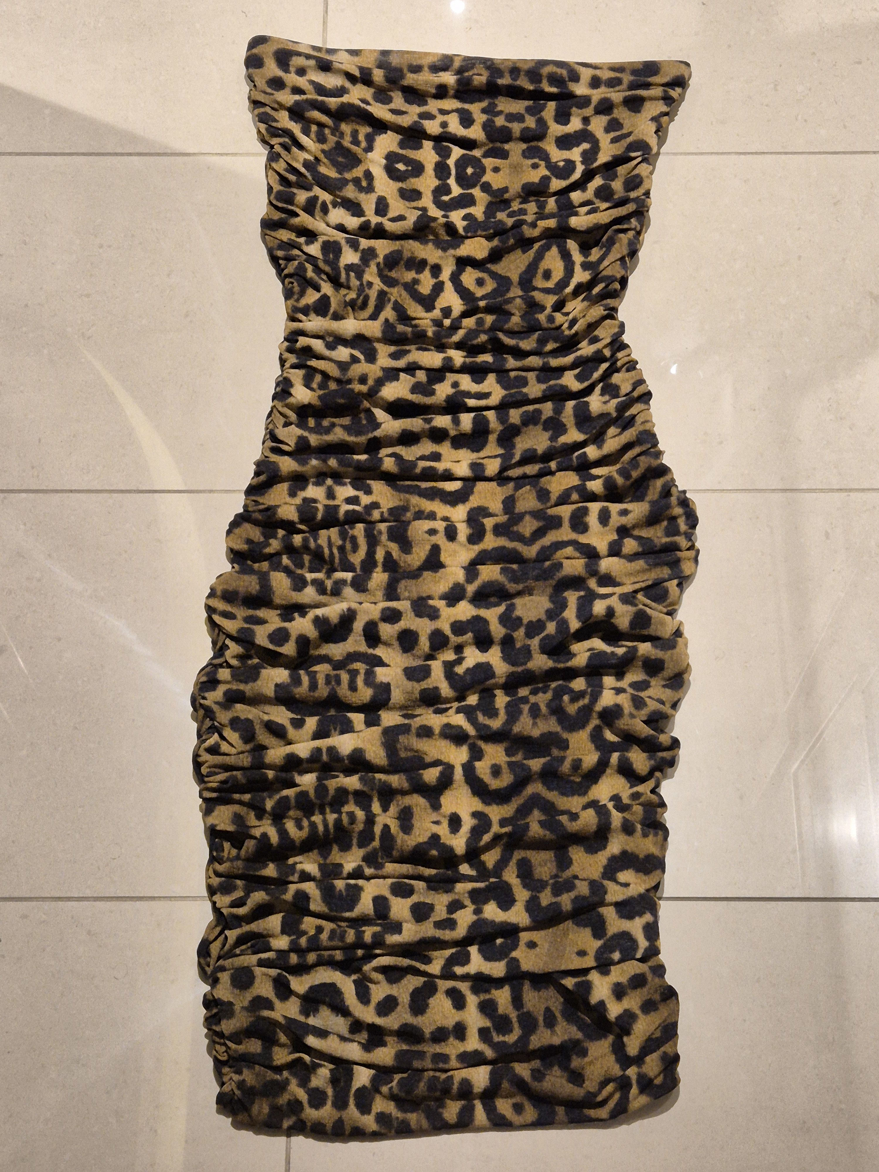 Giambattista Valli Giambattista Valli leopard print ruched strapless dress Size M / US 6-8 / IT 42-44 - 5 Thumbnail