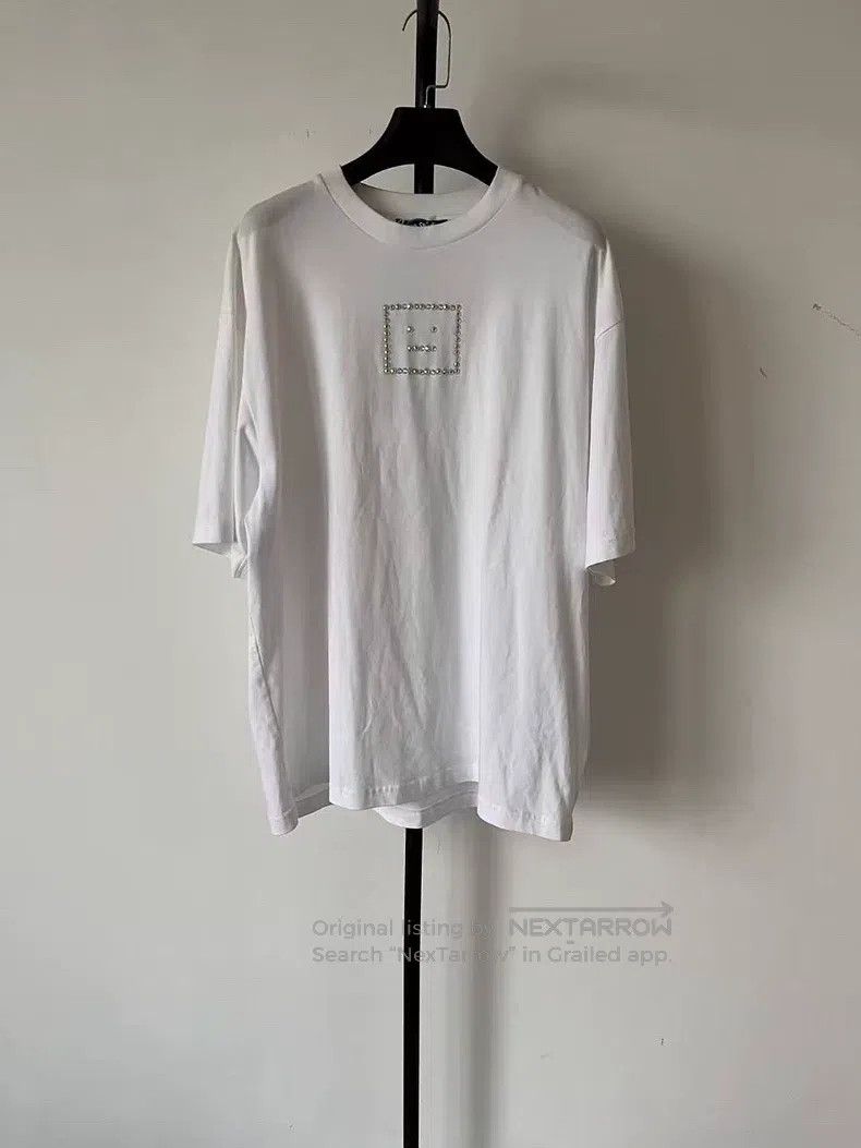 Acne Studios Acne Studios Face smiley print solid round-neck short-slee Size US M / EU 48-50 / 2 - 1 Thumbnail