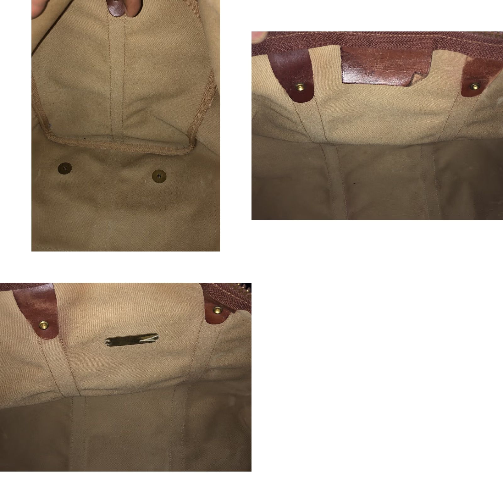 Polo Ralph Lauren VINTAGE Polo Ralph Lauren Houndstooth Duffel Bag Weekender Travel Carry All Case Men Large Brown Canvas Leather Size US L / EU 52-54 / 3 - 9 Thumbnail