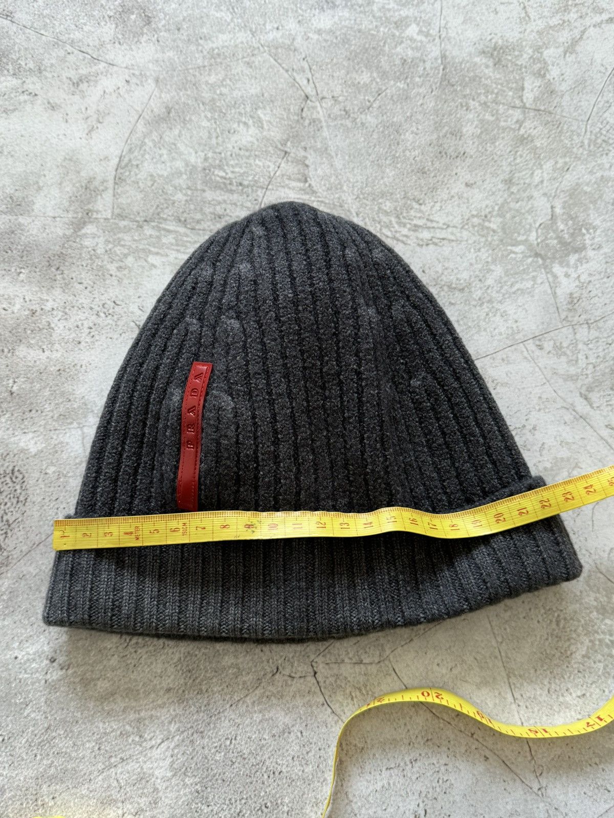 Prada Prada Wool Beanie with Red Logo Tab Size ONE SIZE - 7 Thumbnail