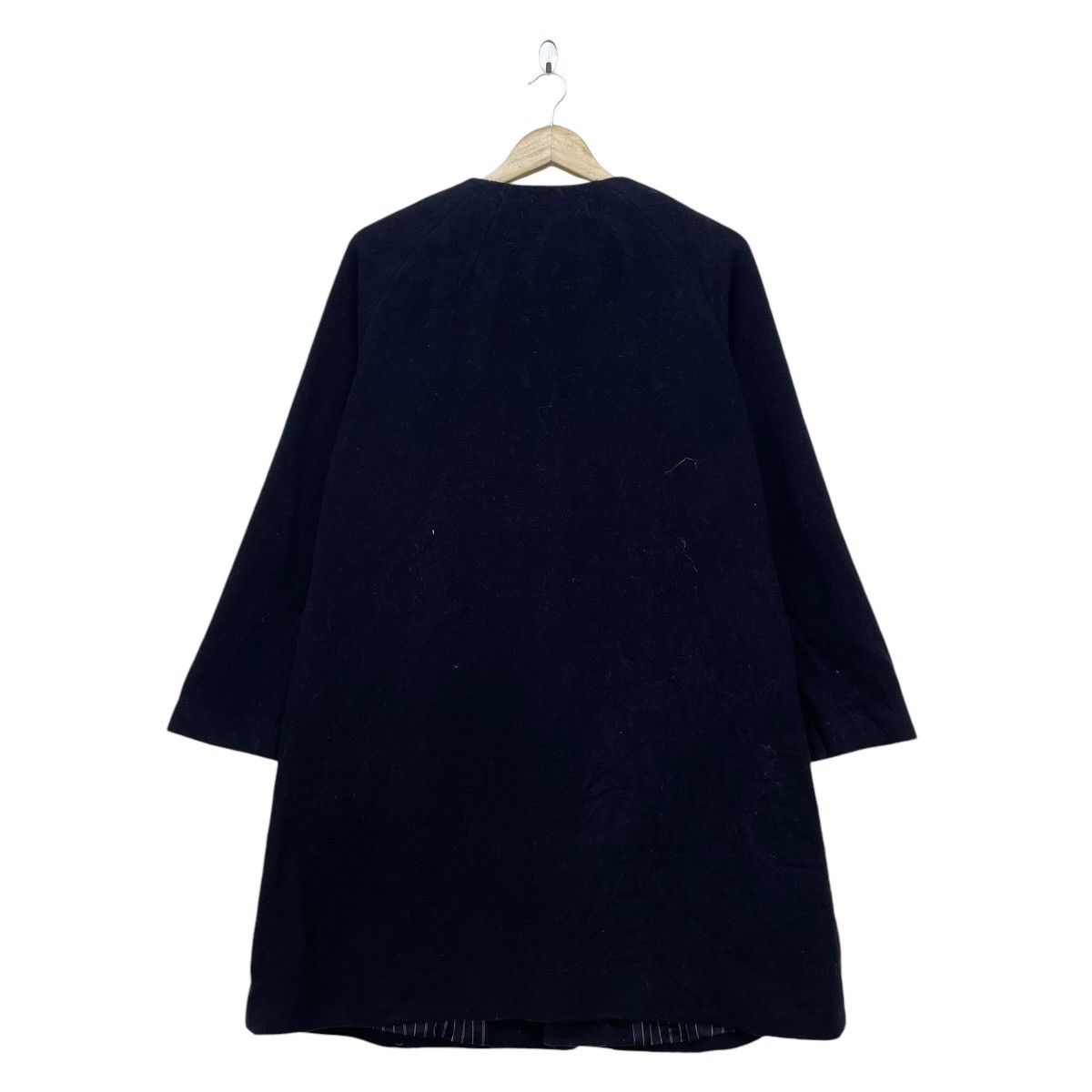 Autumn Cashmere × Lanvin Lanvin Collar Less Wool Jacket Size S / US 4 / IT 40 - 2 Thumbnail