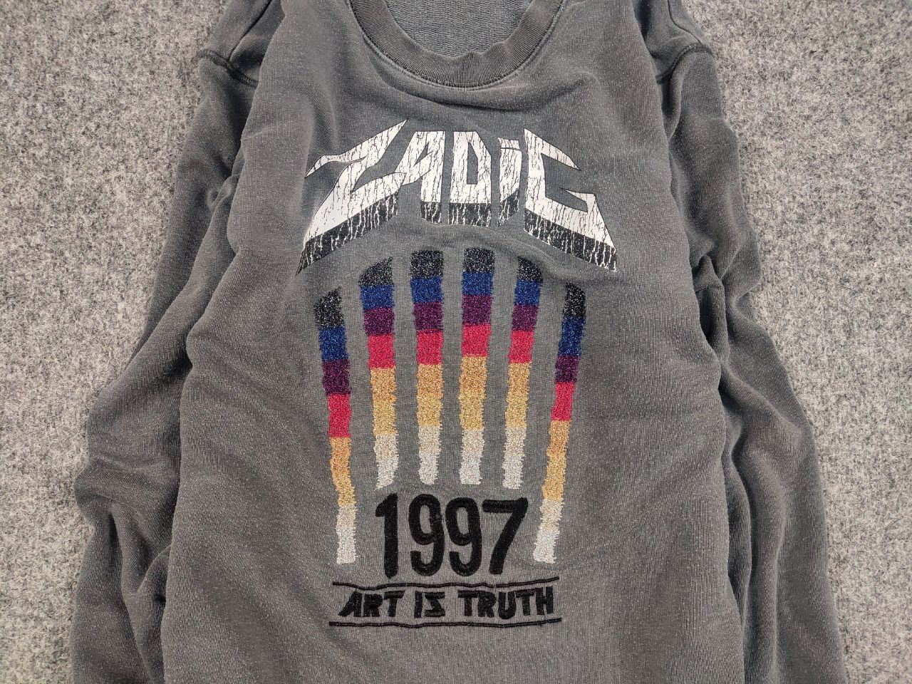 Japanese Brand Zadig & Voltaire Design Logo Crew Check Sweatshirt Size US L / EU 52-54 / 3 - 10 Thumbnail