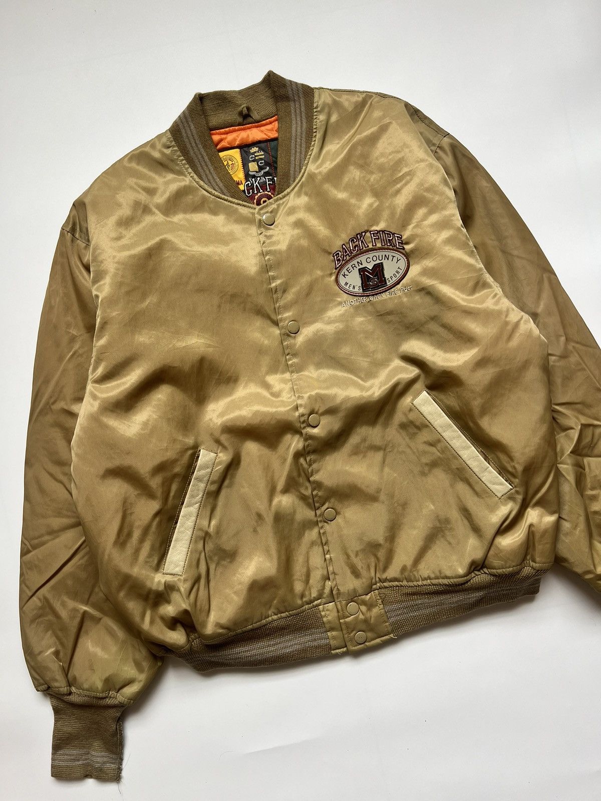 Japanese Brand Vintage Back Fire Kern Country Men's Sport Bomber Jacket Size US L / EU 52-54 / 3 - 5 Thumbnail