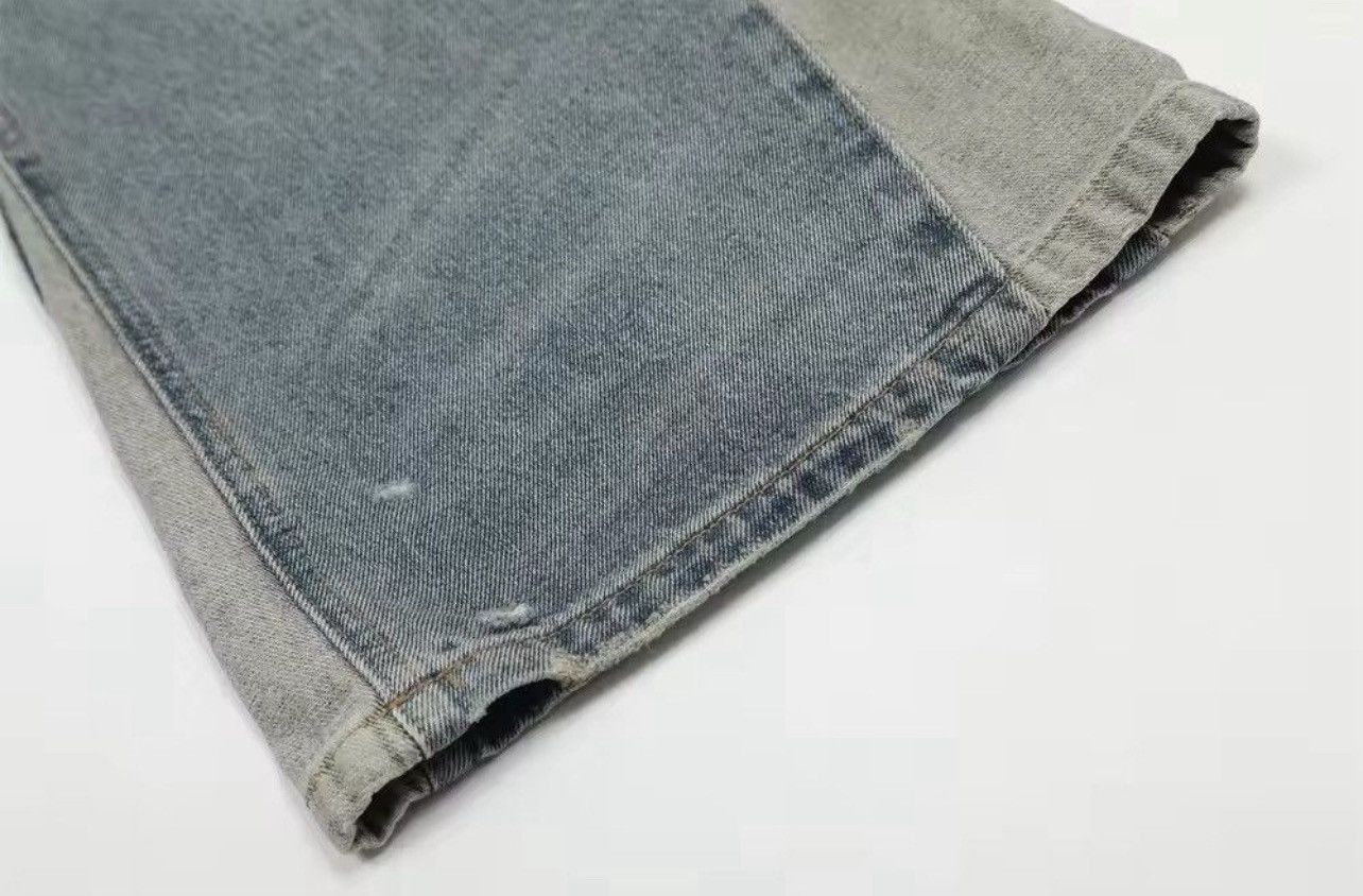 Jean Vintage Washed Distressed Splicing Flared Jeans Size US 30 / EU 46 - 9 Thumbnail