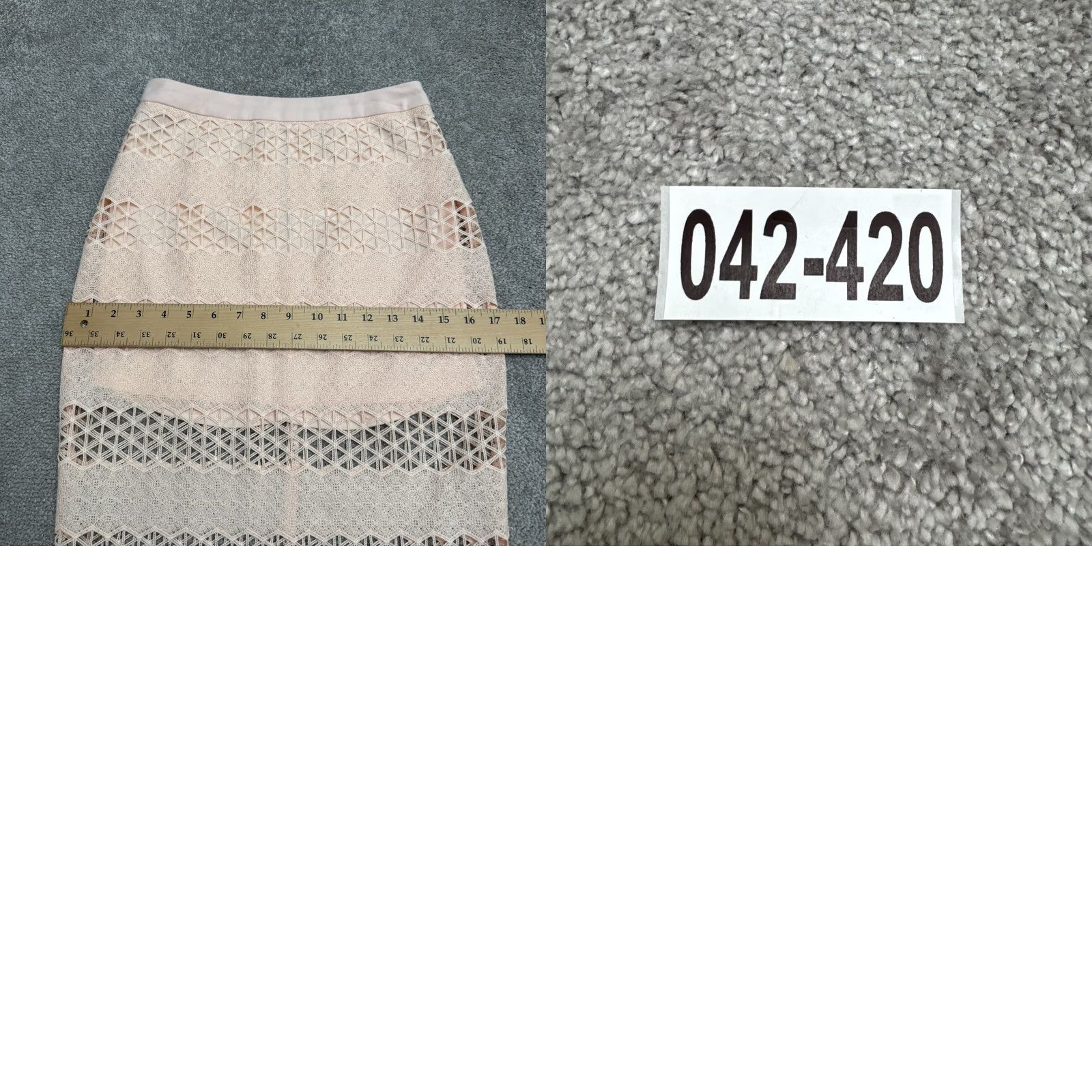ASTR The Label ASTR Skirt Womens S Pink The Label Nordstrom Lace Geometric Midi Blush NWT Size 28" / US 6 / IT 42 - 9 Thumbnail