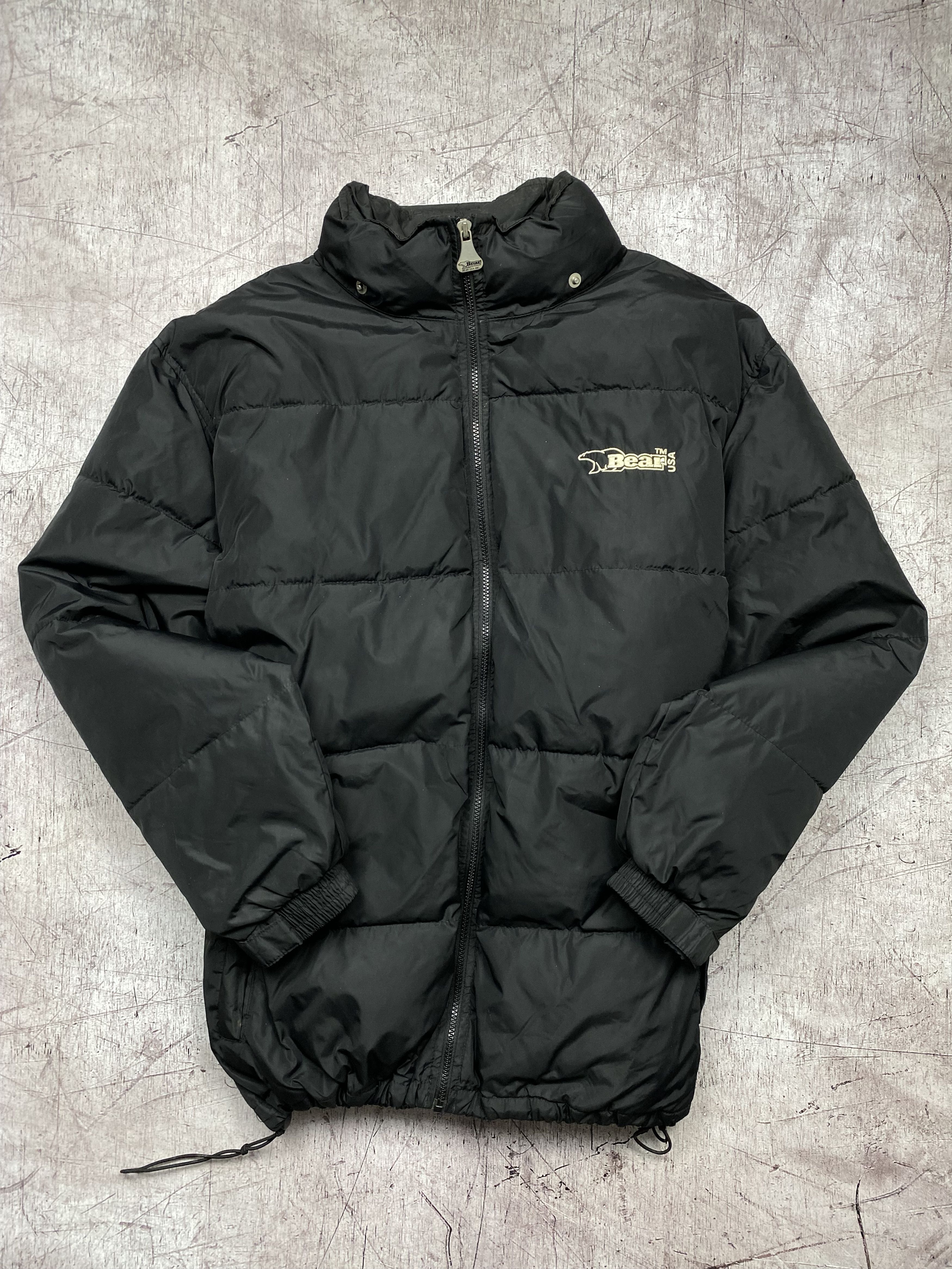 image of Bear Mountain x Vintage Bear Usa Vintage Winter Puffer Jacket in Black, Men's (Size XL)