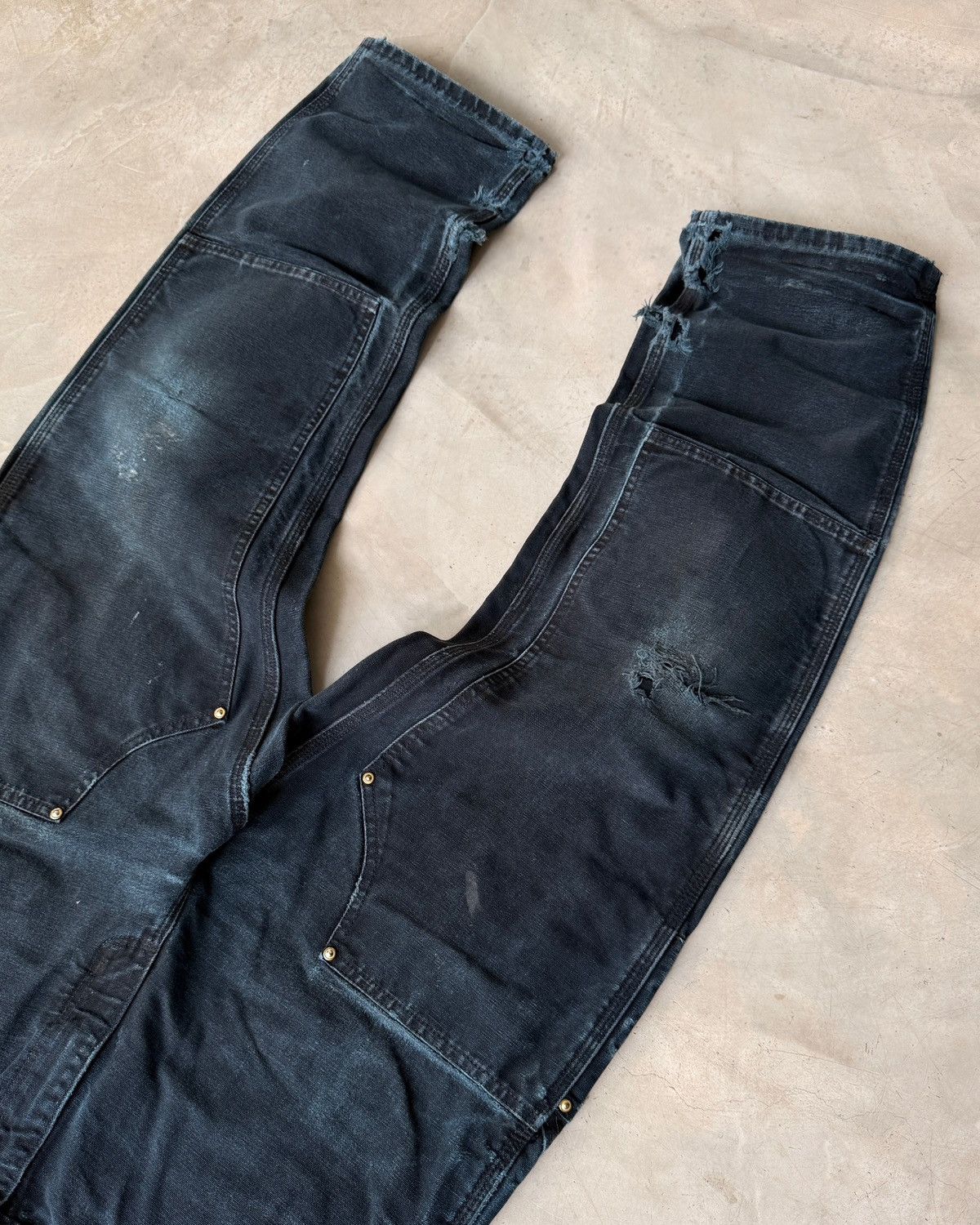 Carhartt Carhartt Doubleknee B01 Distressed Black Size US 34 / EU 50 - 12 Thumbnail