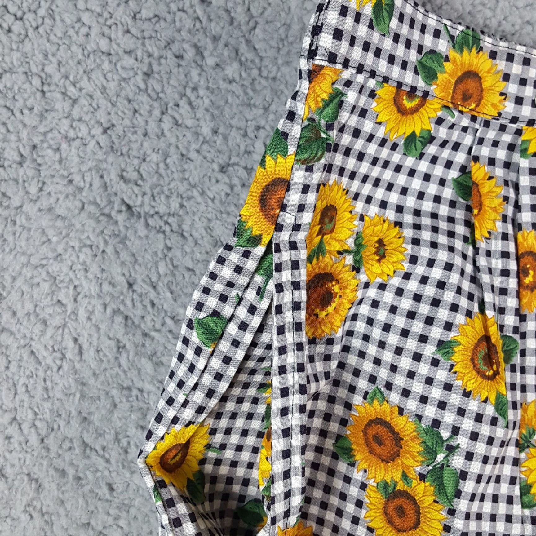 Sunflower VINTAGE Infinity Chic Women's Lounge Shorts 80s Sunflower Floral Summer Cotton Large Yellow Casual Y2K Size 36" / US 14 / IT 50 - 5 Thumbnail