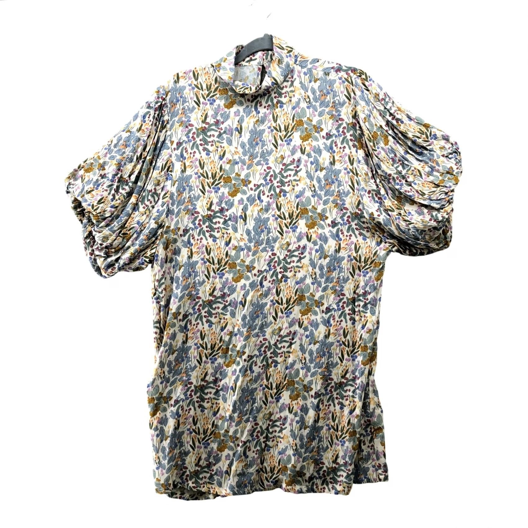 Vintage Marie Sixtine Blouse Womens M Bubble Sleeve Floral High Neck Cottagecore Prairie Size M / US 6-8 / IT 42-44 - 2 Thumbnail