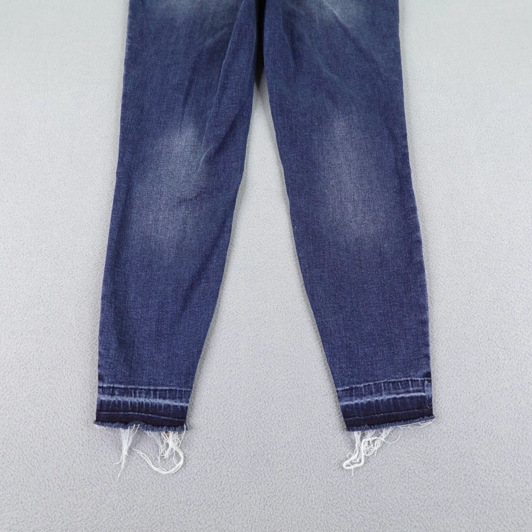 Spanx VINTAGE Spanx Jeans Womens Large Blue Denim Skinny Ankle Distressed Raw Hem Pants Flex Size 36" / US 14 / IT 50 - 6 Thumbnail