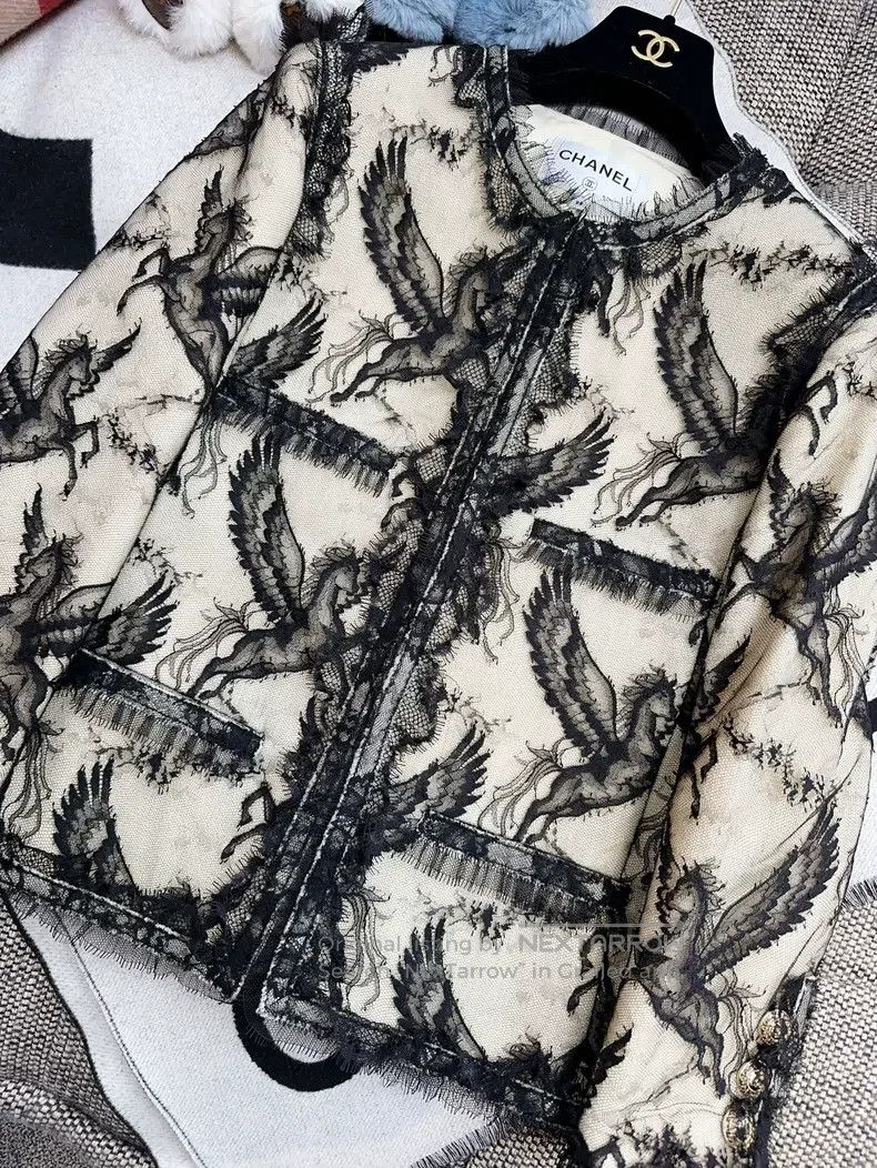 Chanel Chanel 20k equestrian series black Fedasus jacket lace jac Size XS / US 0-2 / IT 36-38 - 2 Thumbnail
