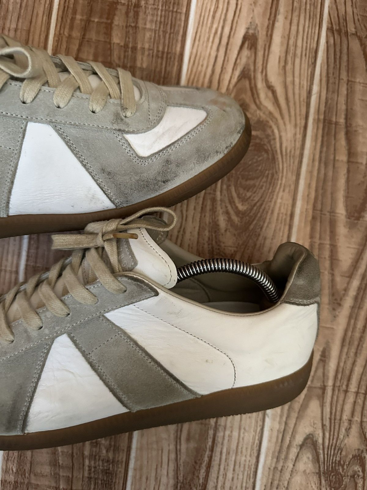 Maison Margiela Maison Margiela REPLICA GAT Gray/White Lowtop Sneaks Size US 8 / EU 41 - 13 Thumbnail
